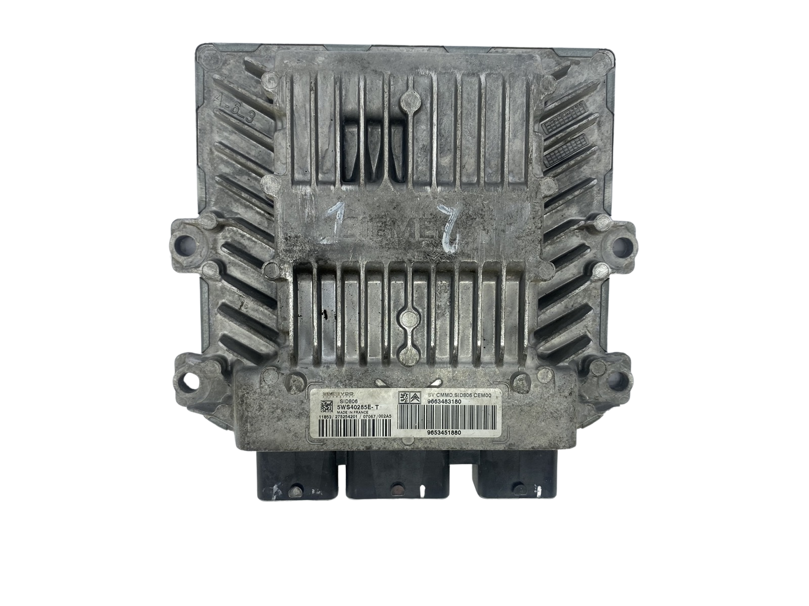 Steuergerät 9663483180 9653451880 5WS40285E-T SID806 PSA Siemens 50997 main product photo