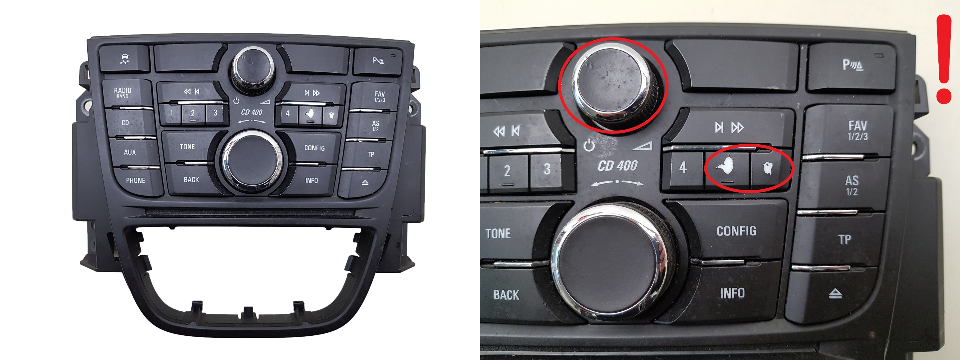 Schalttafel Radio Opel Meriva B 13362776 CD400 main product photo