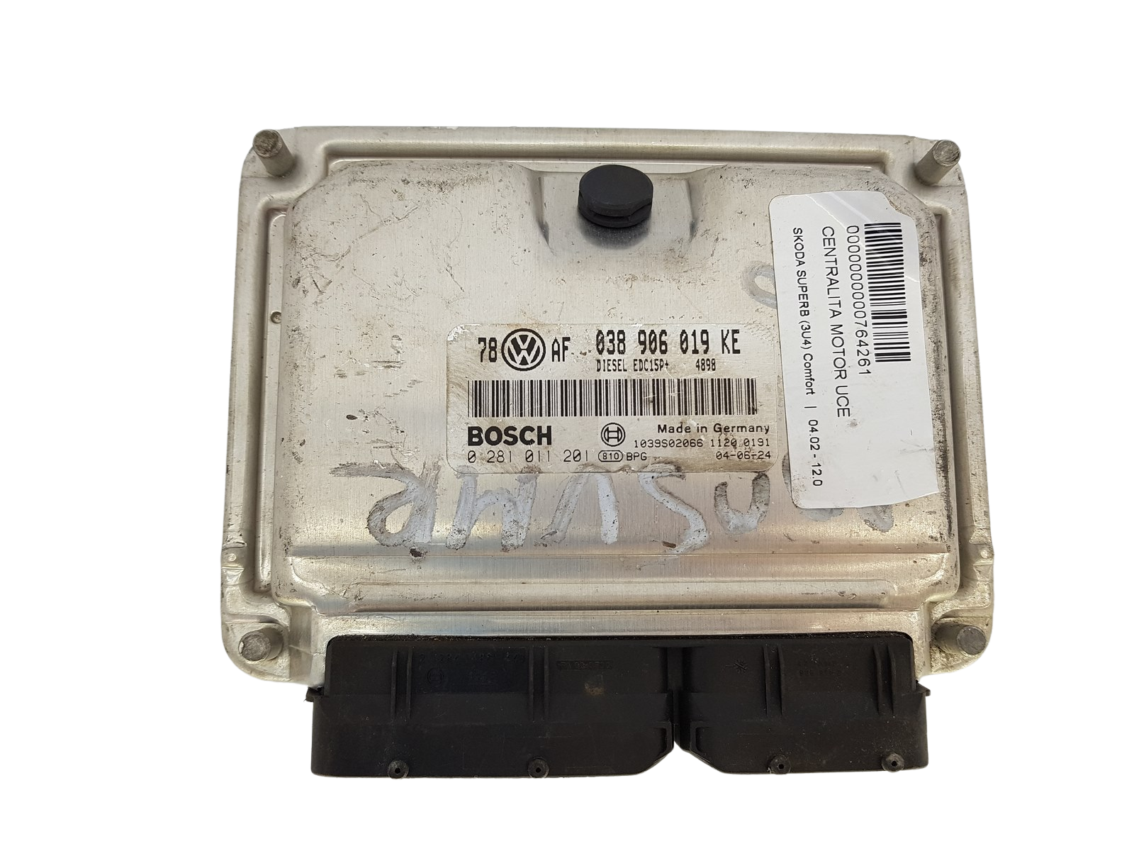 Steuergerät 038906019KE 0281011201 VW Bosch 1044 main product photo