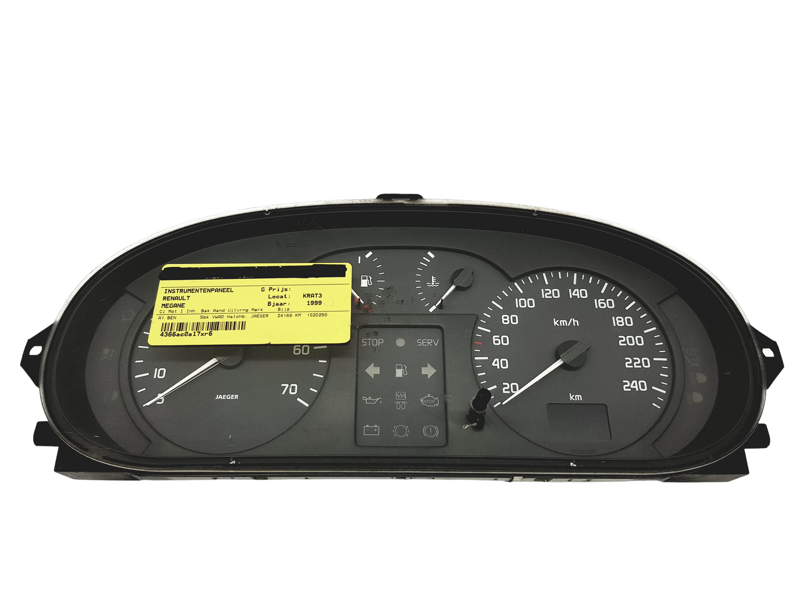 Tacho Kombiinstrument Renault Scenic 1 Megane 1 7700427896 C 49637 main product photo