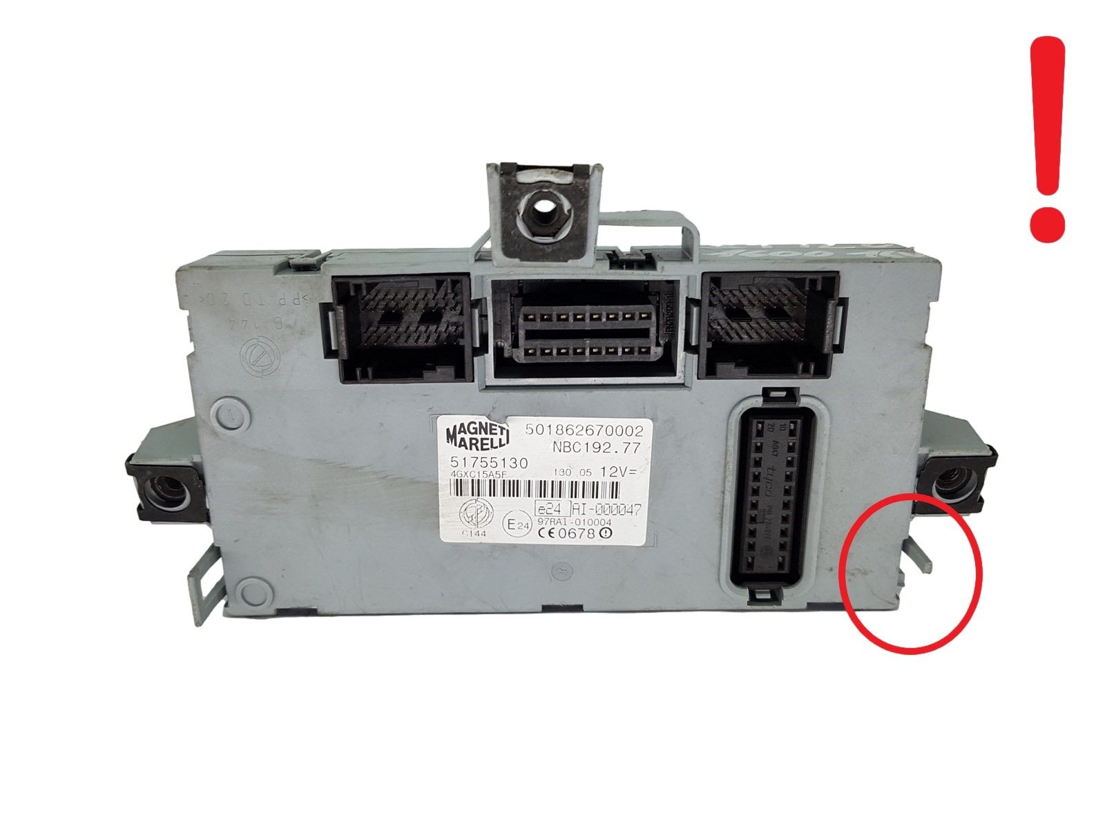 Steuergerät BSI Fiat 51755130 501862670002 NBC192.77 Magneti Marelli 20446 main product photo