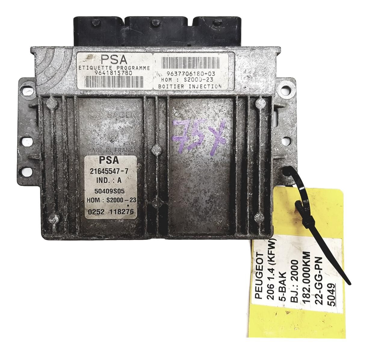 Steuergerät 9641815780 9637706180-03 21645547-7 PSA Sagem 12115 main product photo