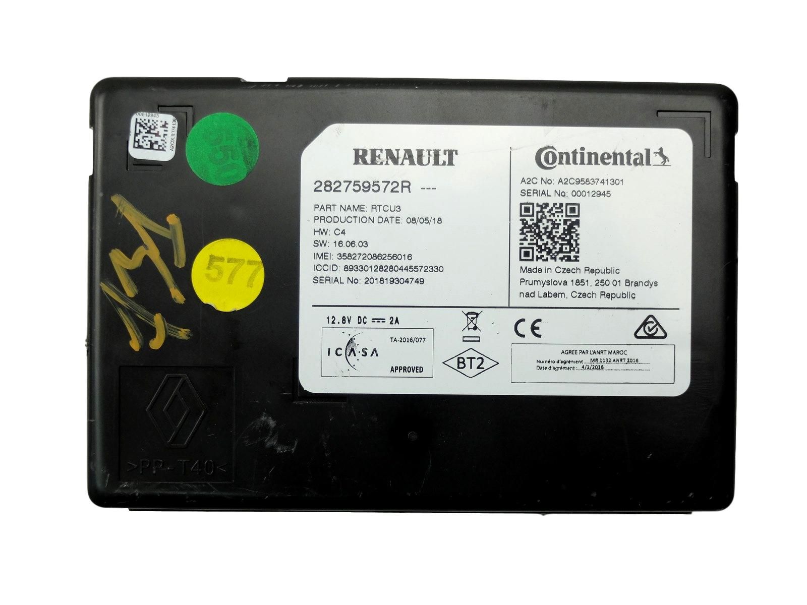 Steuergerät Multimedia Scenic 4 282759572R RTCU3 Renault 0km main product photo