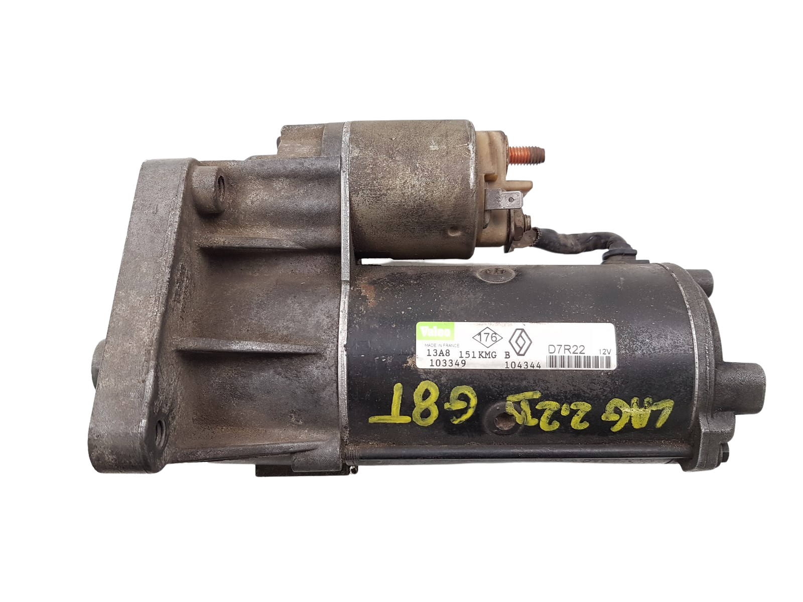 Anlasser Starter Renault 7700104344 D7R22 2.2 D Valeo 1255 main product photo