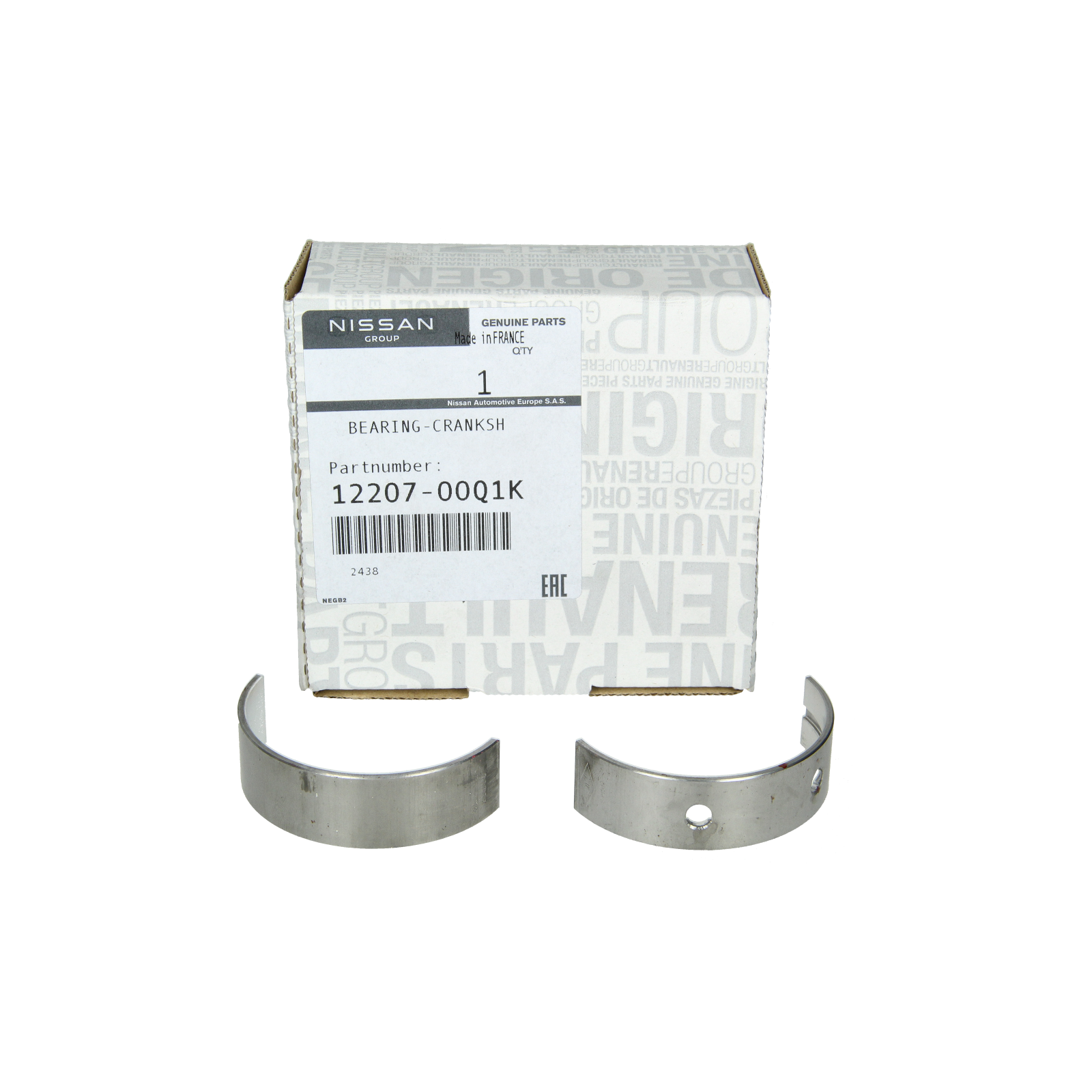 Kurbelwellenlager Original zu 1220700Q1K Nissan Renault main product photo