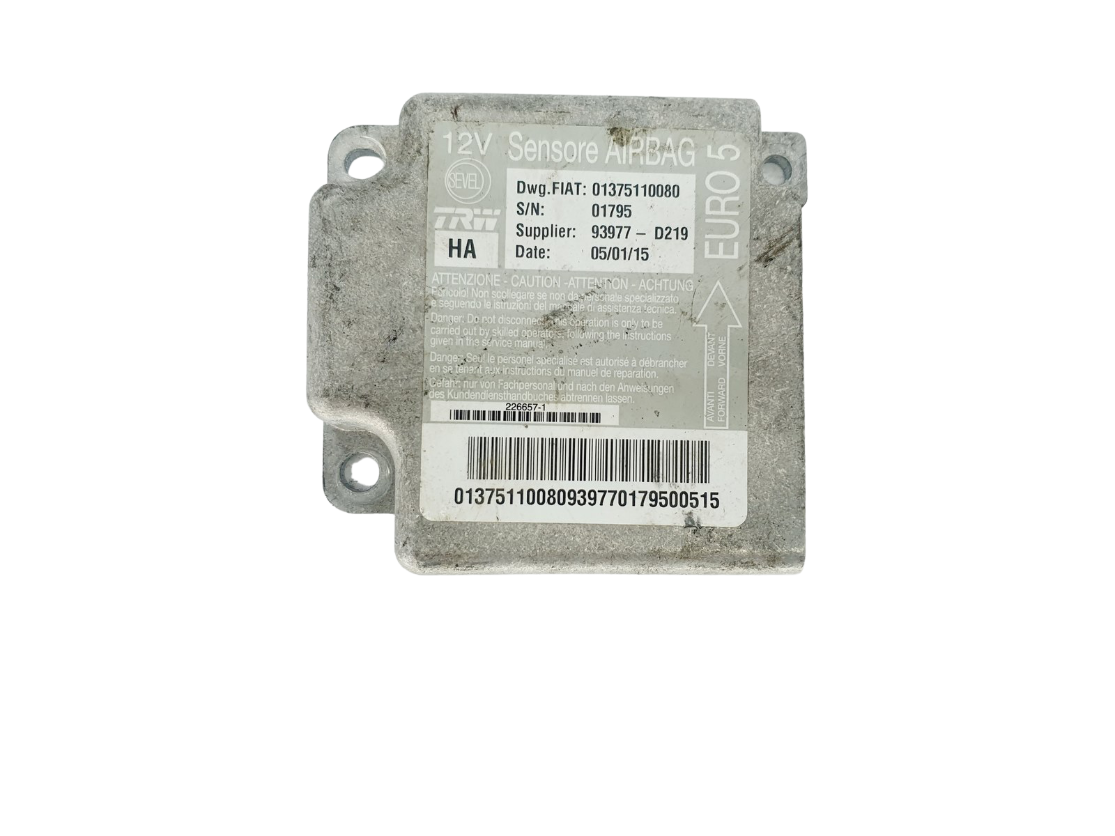 Steuergerät 93977-D219 226657-1 Fiat TRW main product photo
