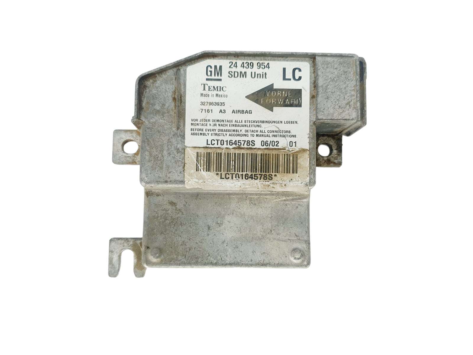 Steuergerät Moduł 24439954 327963935 Opel Temic 38273 main product photo