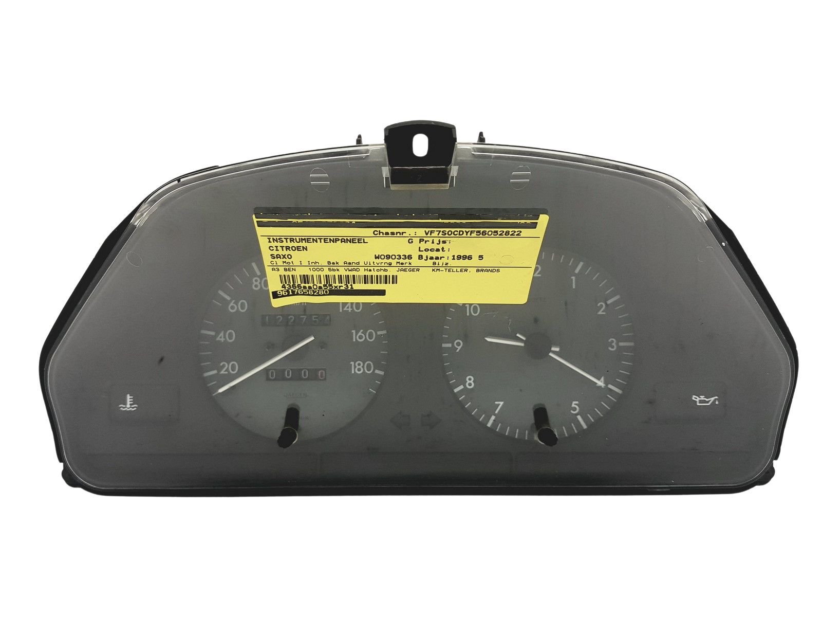 Tacho Kombiinstrument Citroen Saxo 9617658280 49088 main product photo