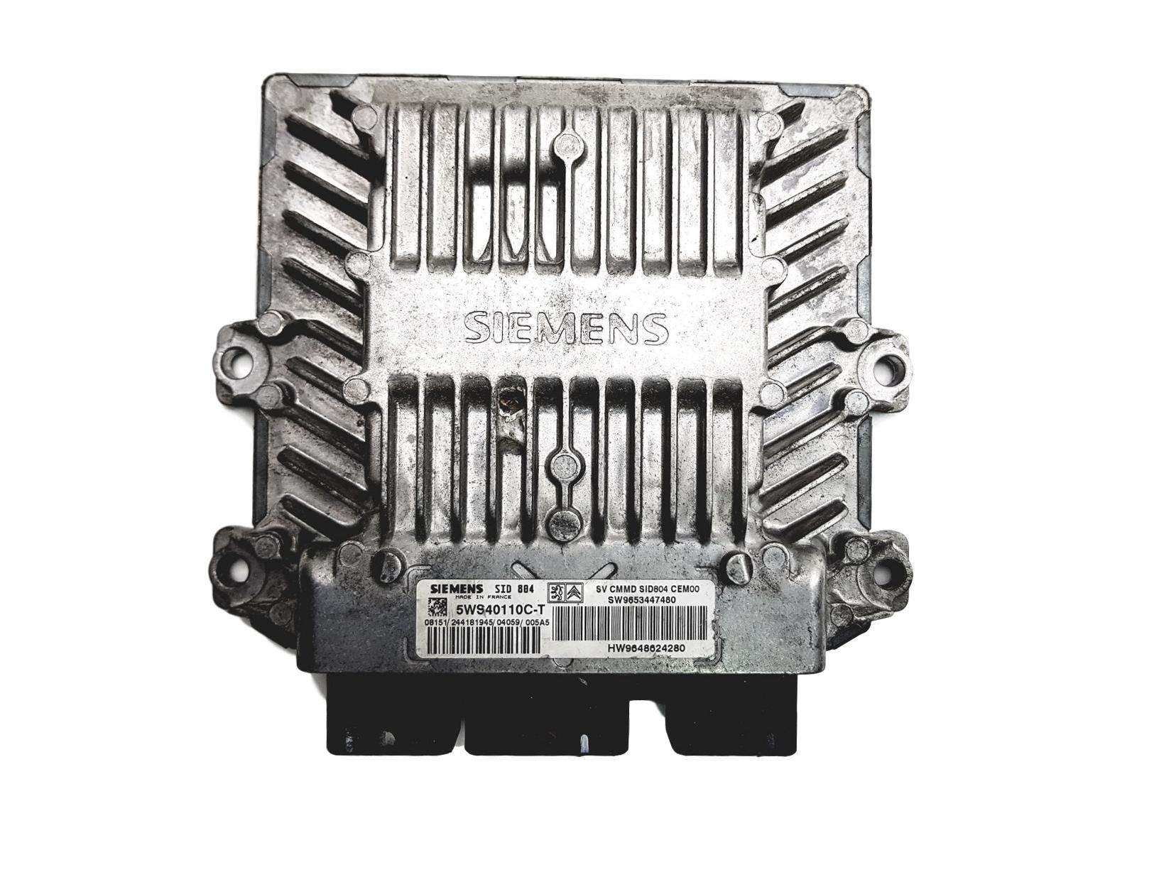 Steuergerät 9653447480 9648624280 5WS40110C-T PSA Siemens 2666 main product photo