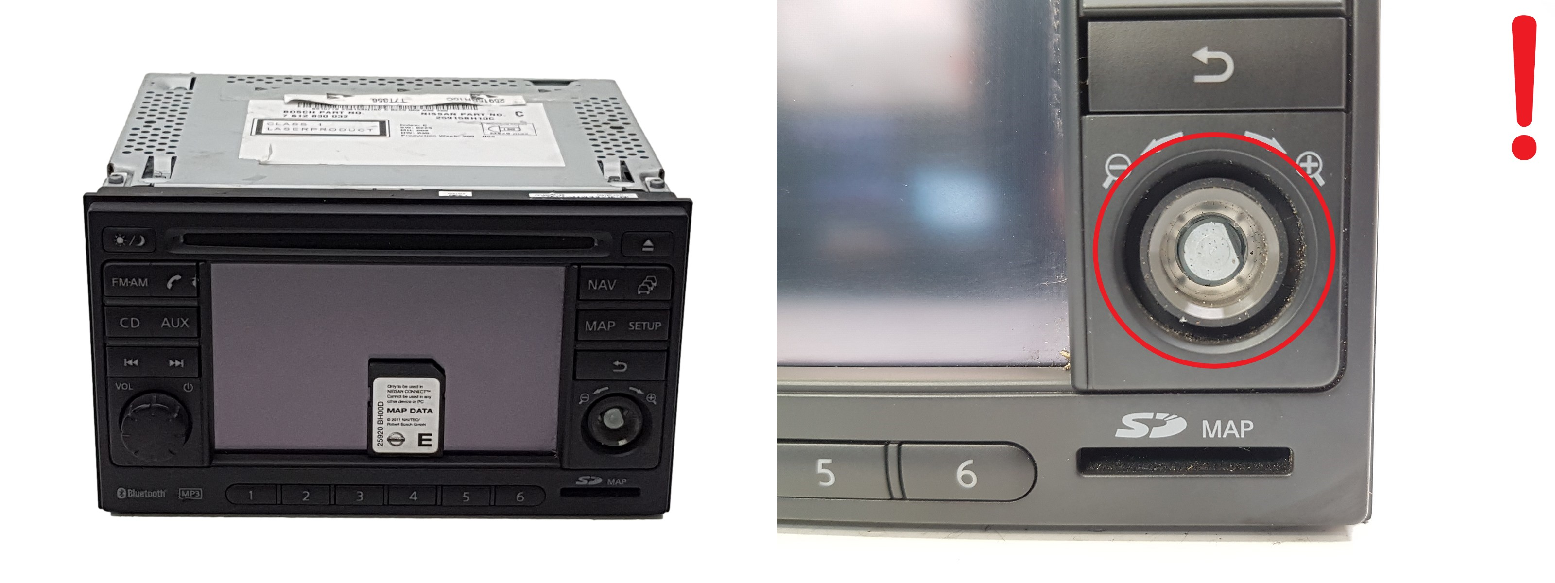 Navigationssystem Radio Nissan Qashqai Juke 25915BH10C 25920BH00D main product photo