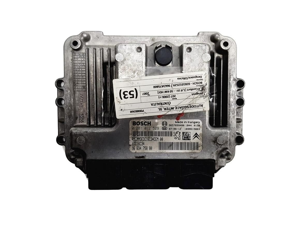 Steuergerät 0281012529 9663475880 9657699480 PSA Bosch 10549 main product photo