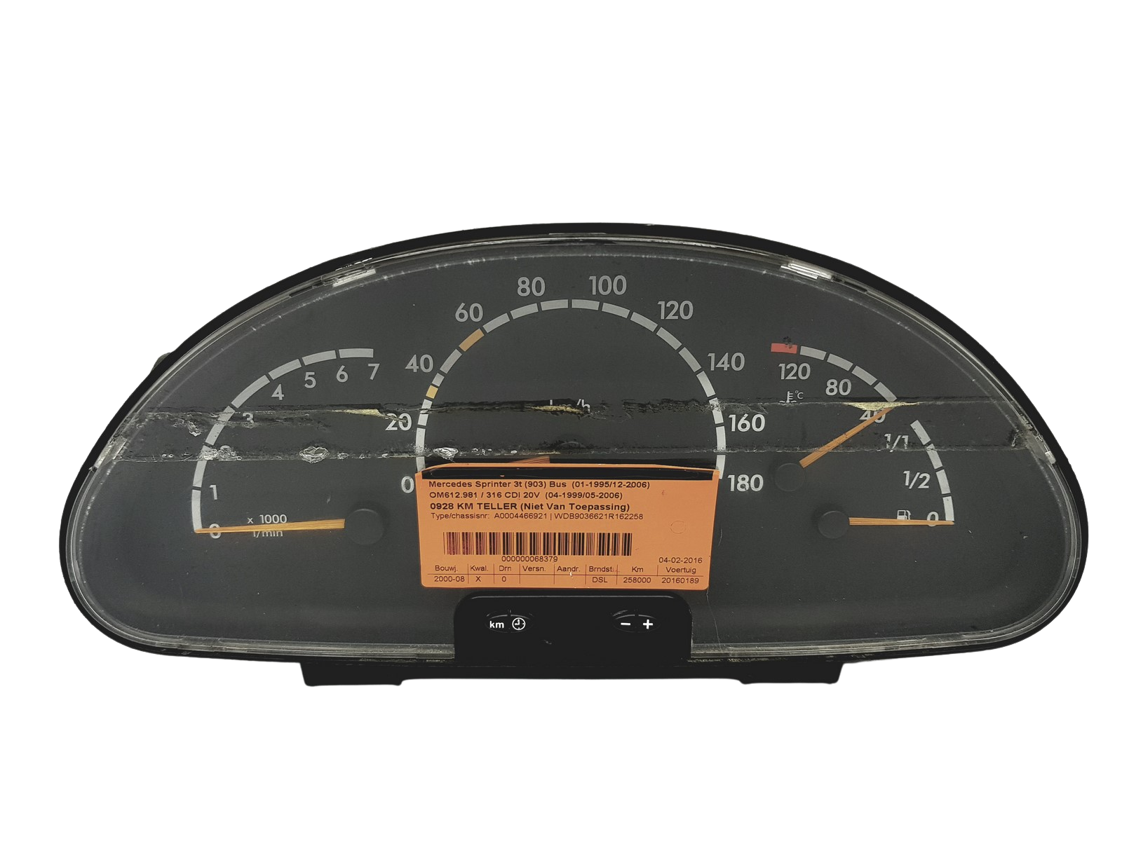 Tacho Kombiinstrument Mercedes Sprinter A0004466921 53371 main product photo