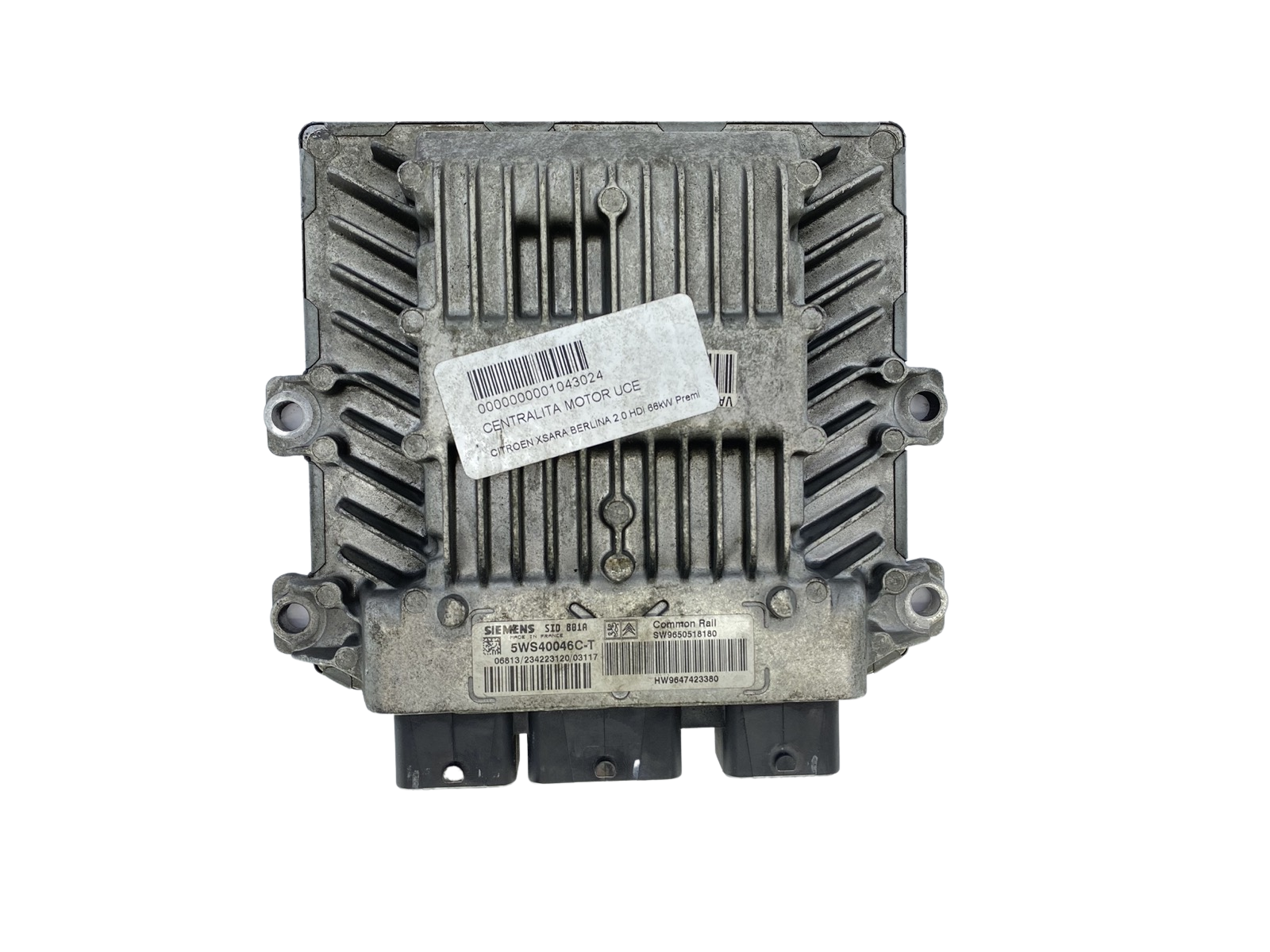 Steuergerät 5WS40046C-T 9650518180 9647423380 PSA Siemens 59518 main product photo