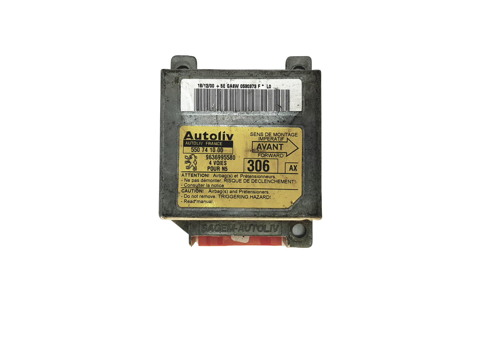 Steuergerät Moduł 550741000 9636995580 PSA Autoliv main product photo