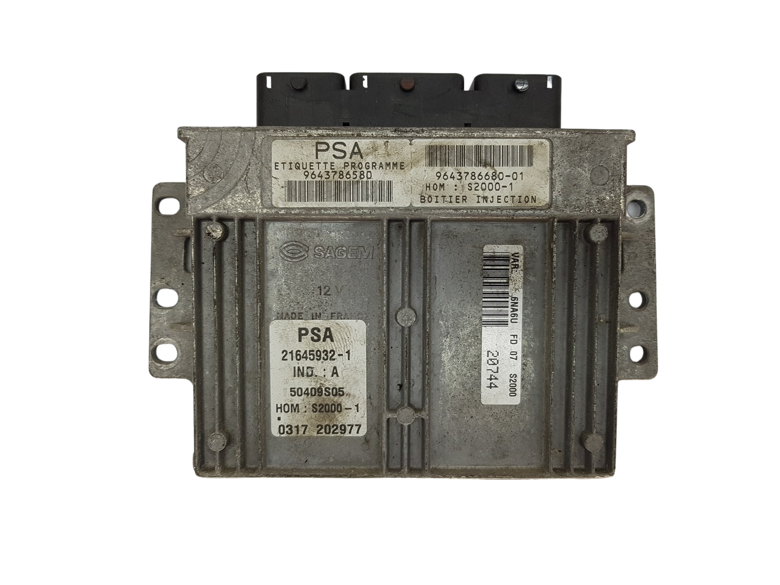 Steuergerät 9643786580 9643786680-01 21645932-1 PSA Sagem 15659 main product photo