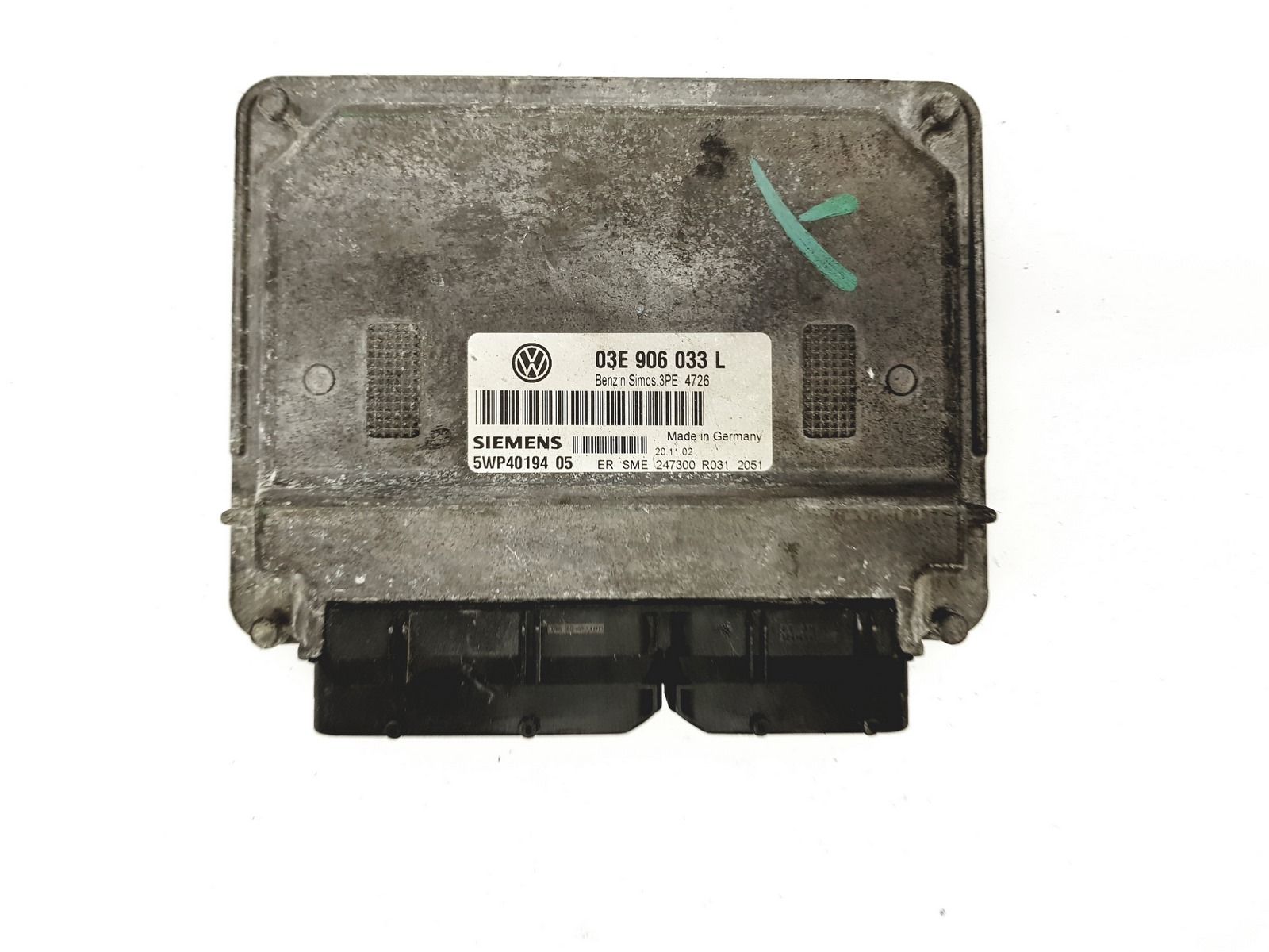 Steuergerät 03E906033L 5WP40194 05 VW Siemens 13855 main product photo