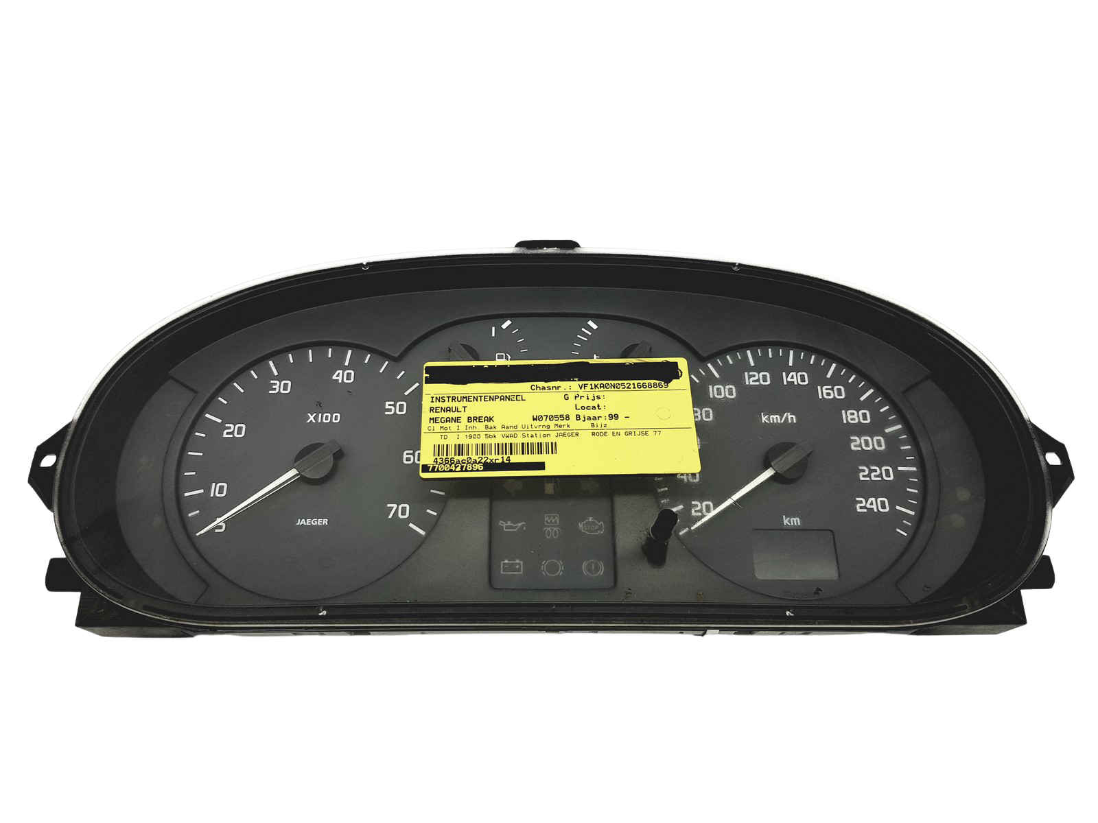 Tacho Kombiinstrument Renault Scenic 1 Megane 1 7700427896 C 49555 main product photo