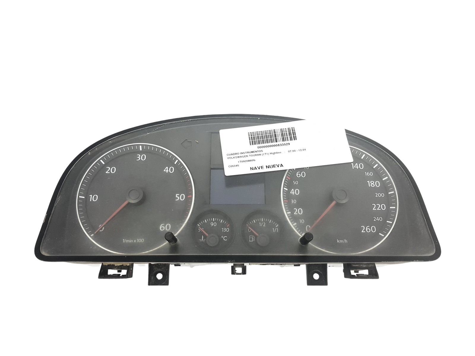Tacho Kombiinstrument VW Touran 1T0920860G 110080217015 58732 main product photo