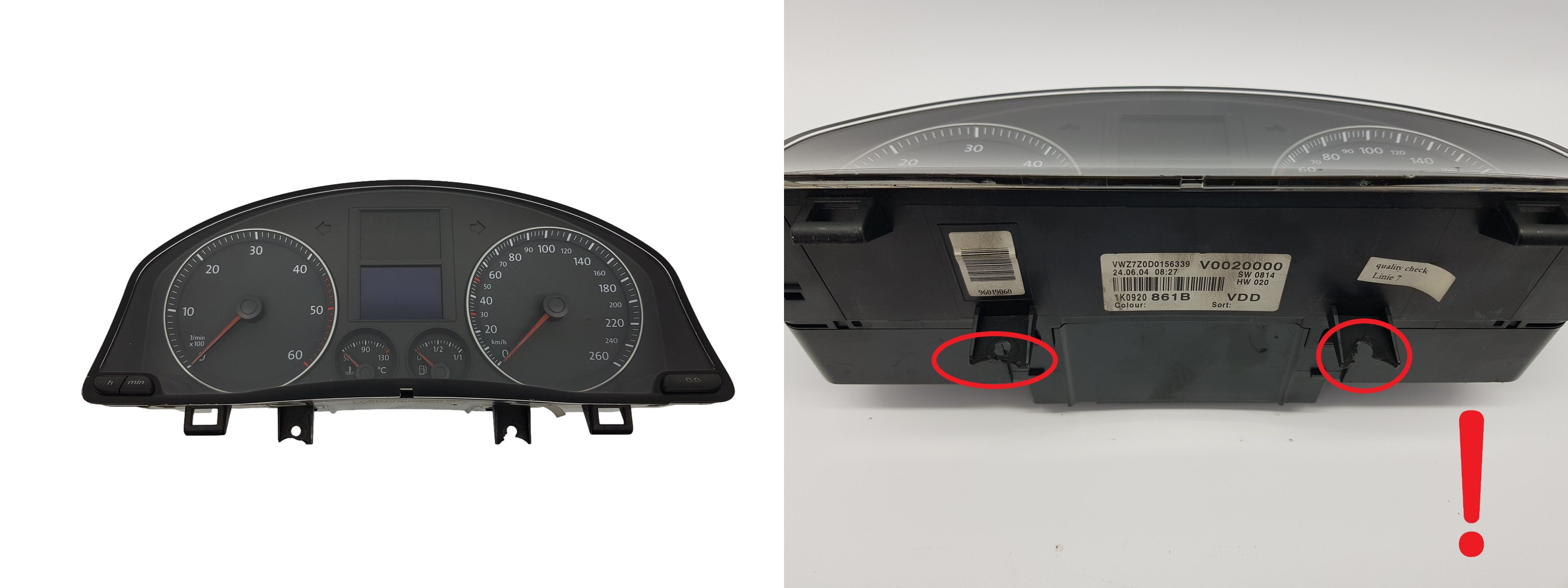 Tacho Kombiinstrument VW Golf MK5 1K0920861B 110080247034 1581 main product photo