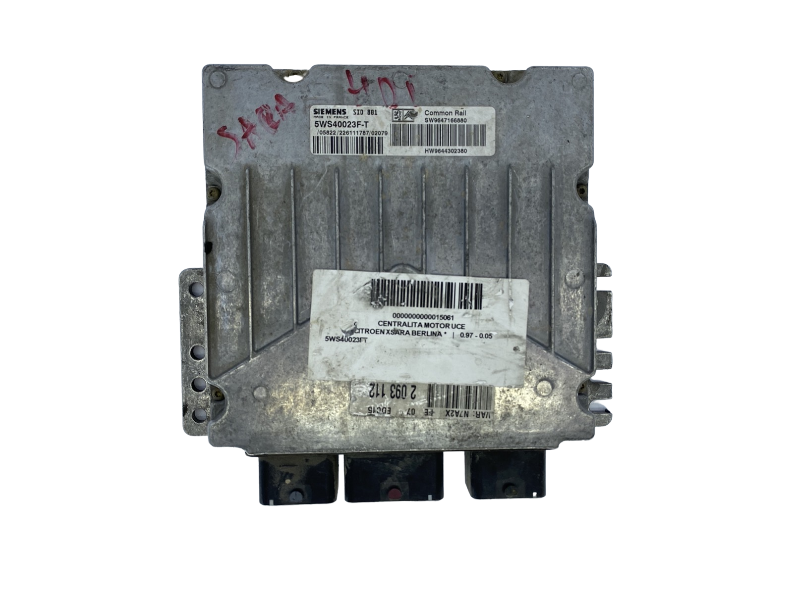 Steuergerät 5WS40023F-T 9647166880 9644302380 PSA Siemens 52496 main product photo