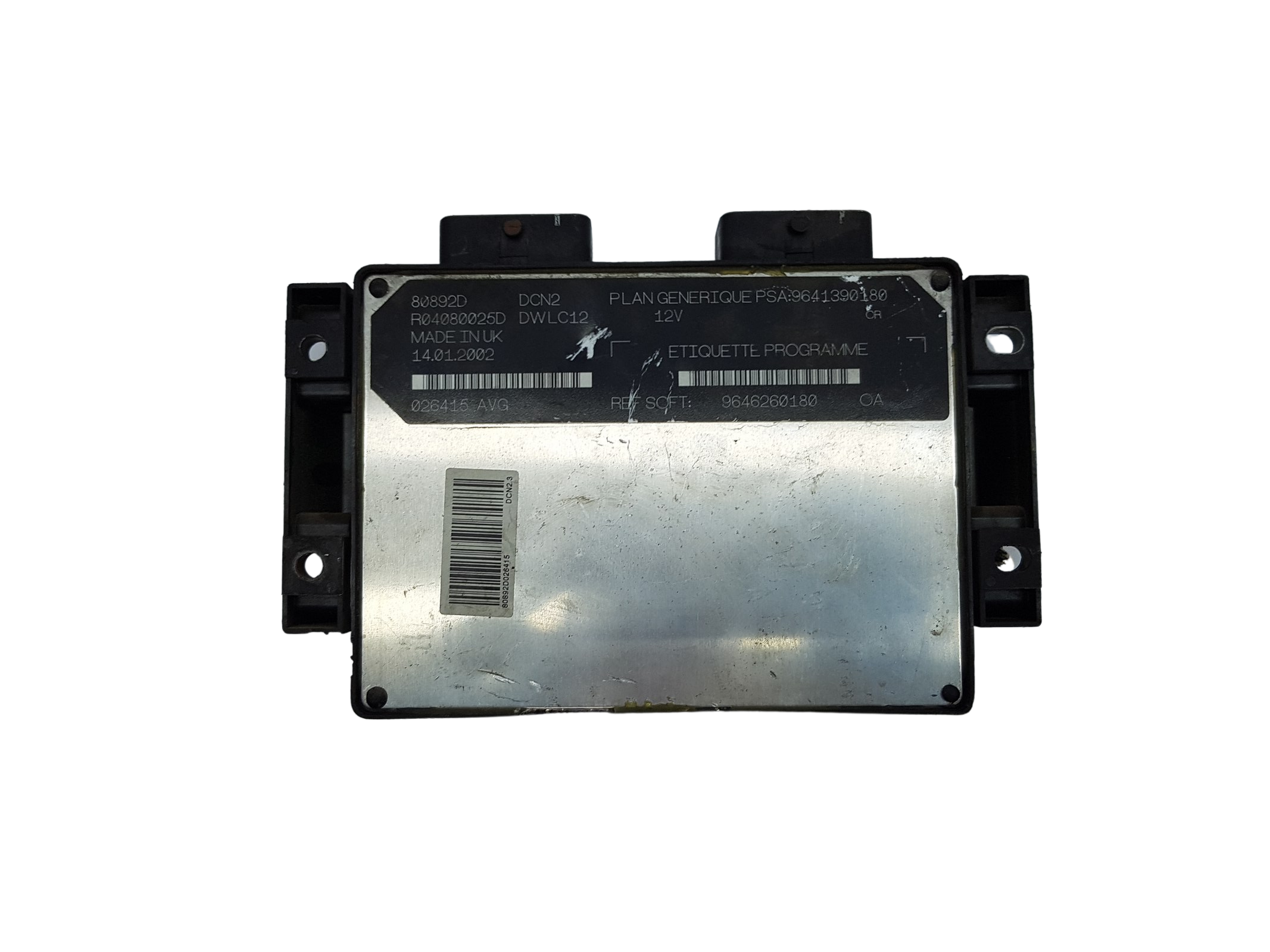 Steuergerät 9641390180 9646260180 R04080025D 80892D PSA Lucas 16904 main product photo
