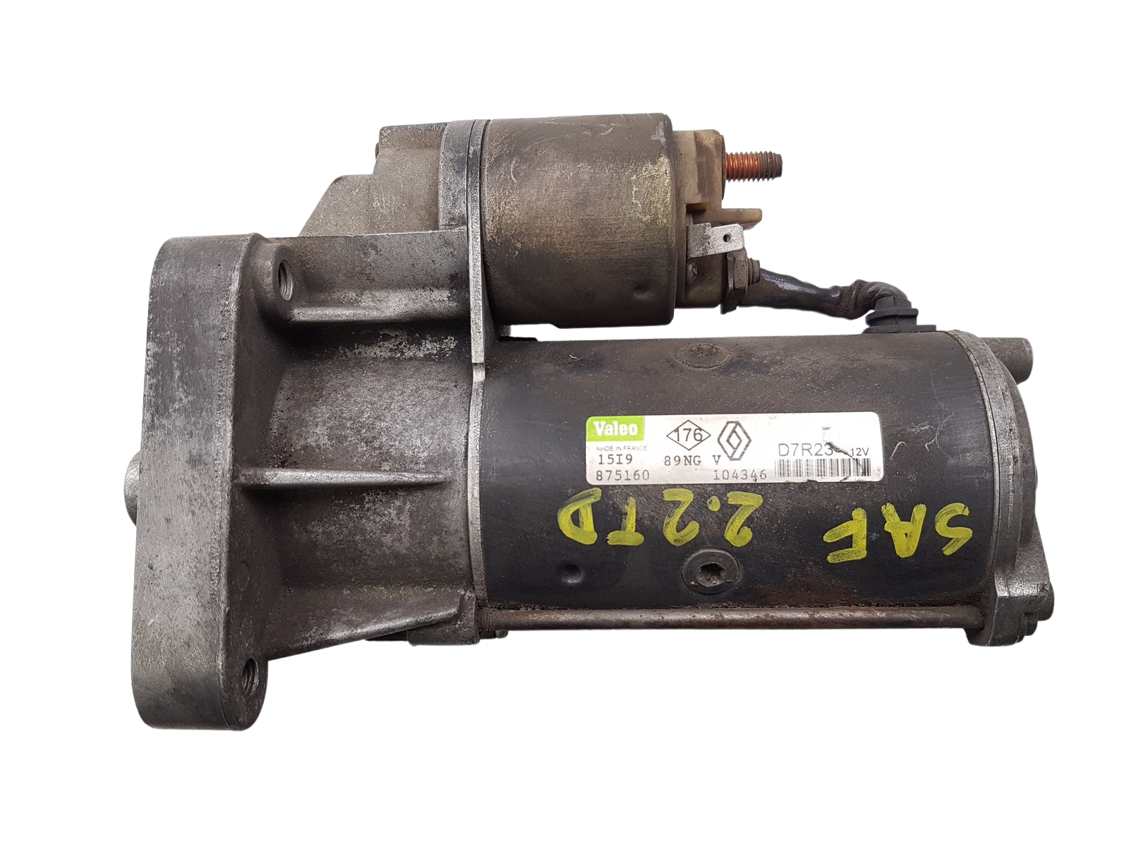Anlasser Starter Renault 7700104346 D7R23 2.2 D Valeo 1251 main product photo