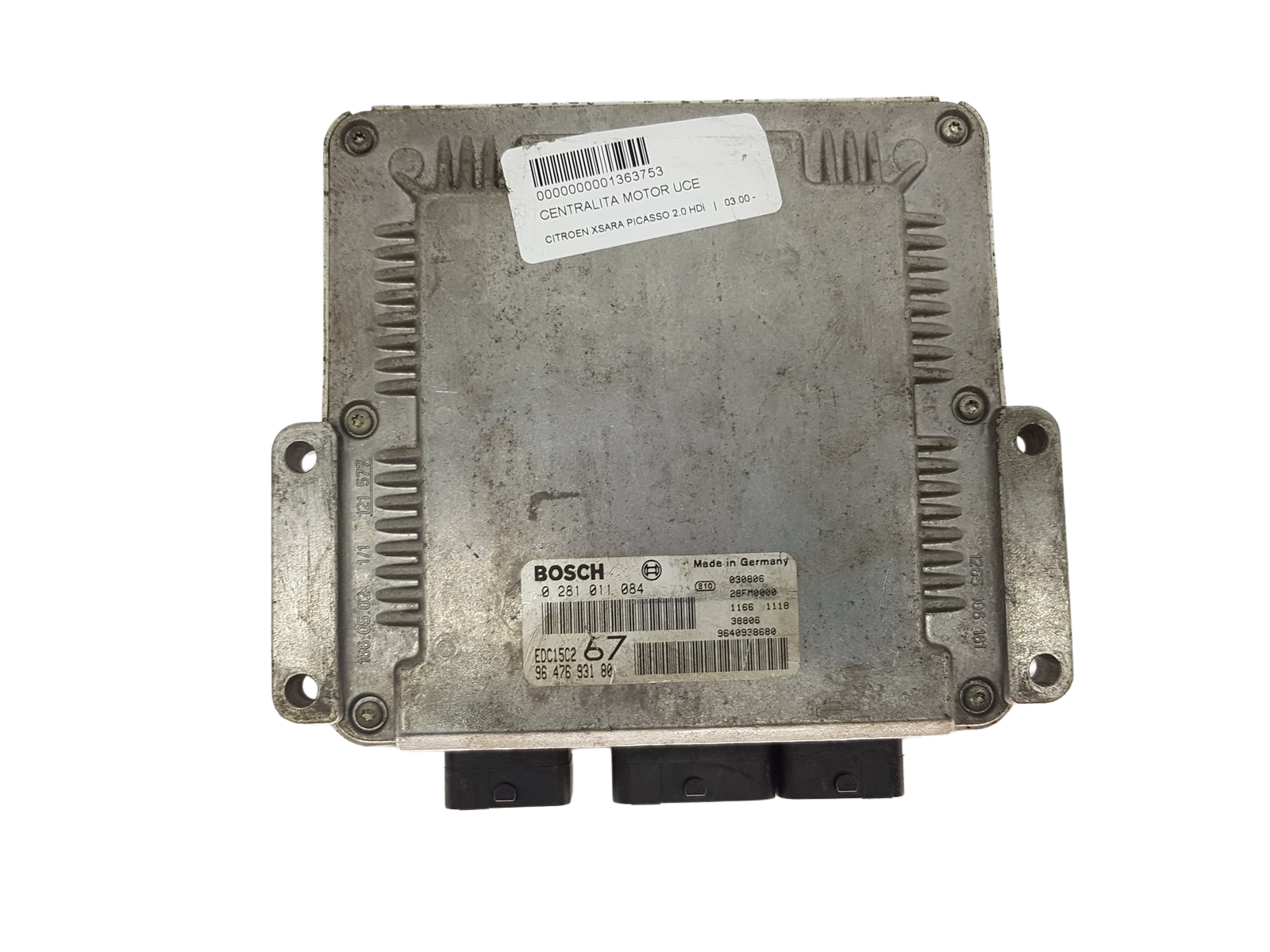 Steuergerät 0281011084 9640938680 9647693180 PSA Bosch 3772 main product photo