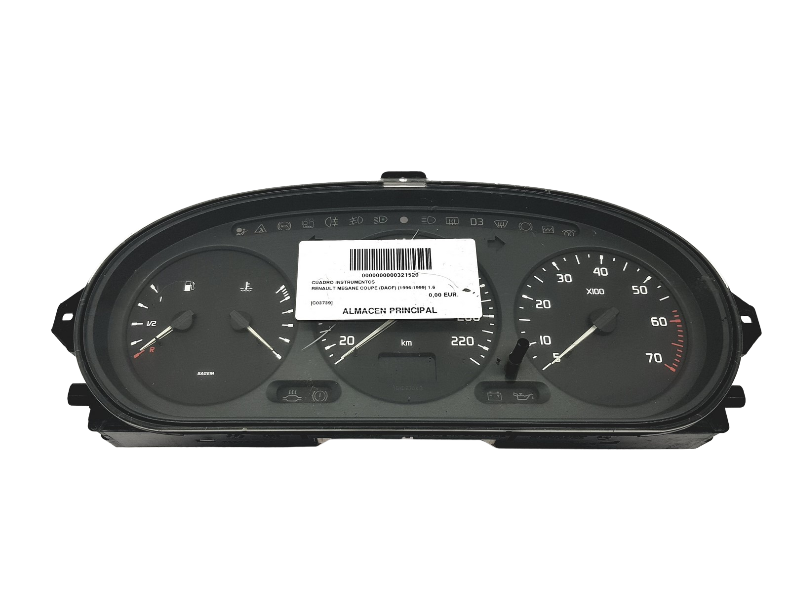 Tacho Kombiinstrument Megane Scenic 21578161-2 21612792-4 54322 main product photo