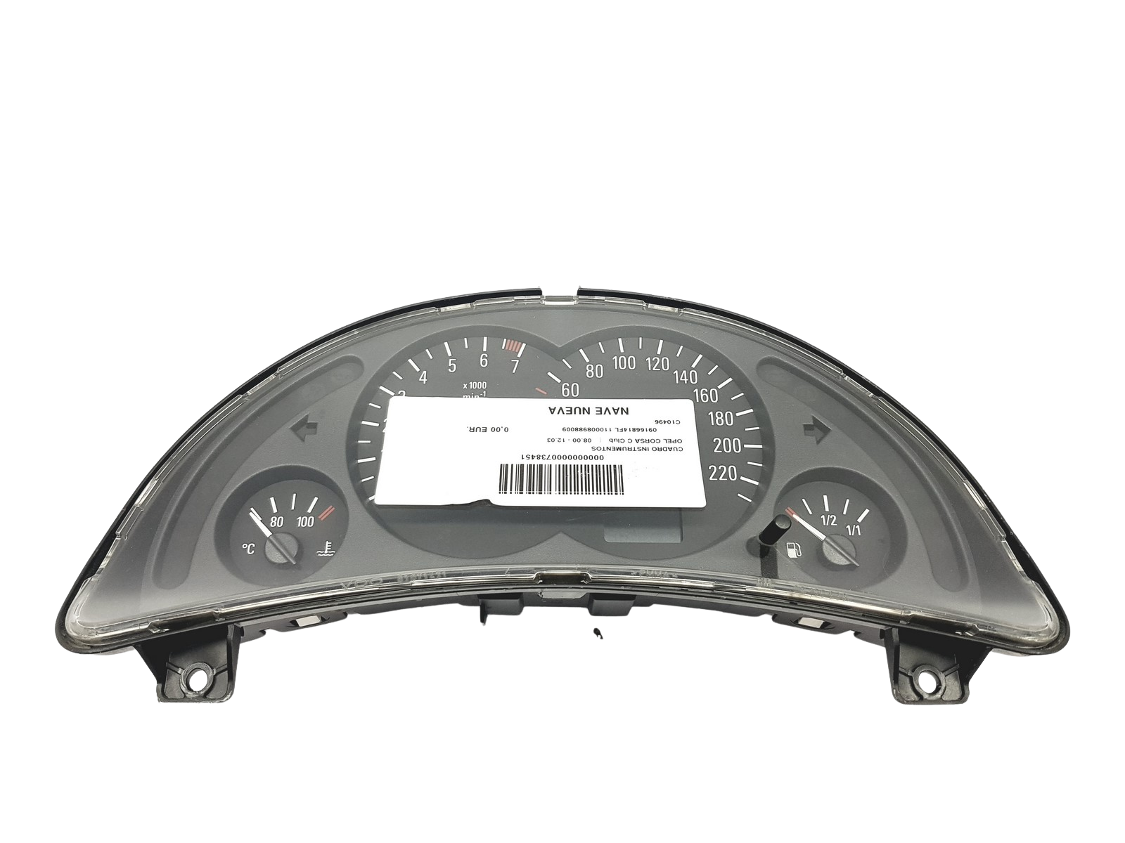 Tacho Kombiinstrument Opel Corsa C 09166814FL 110008988009 55557 main product photo