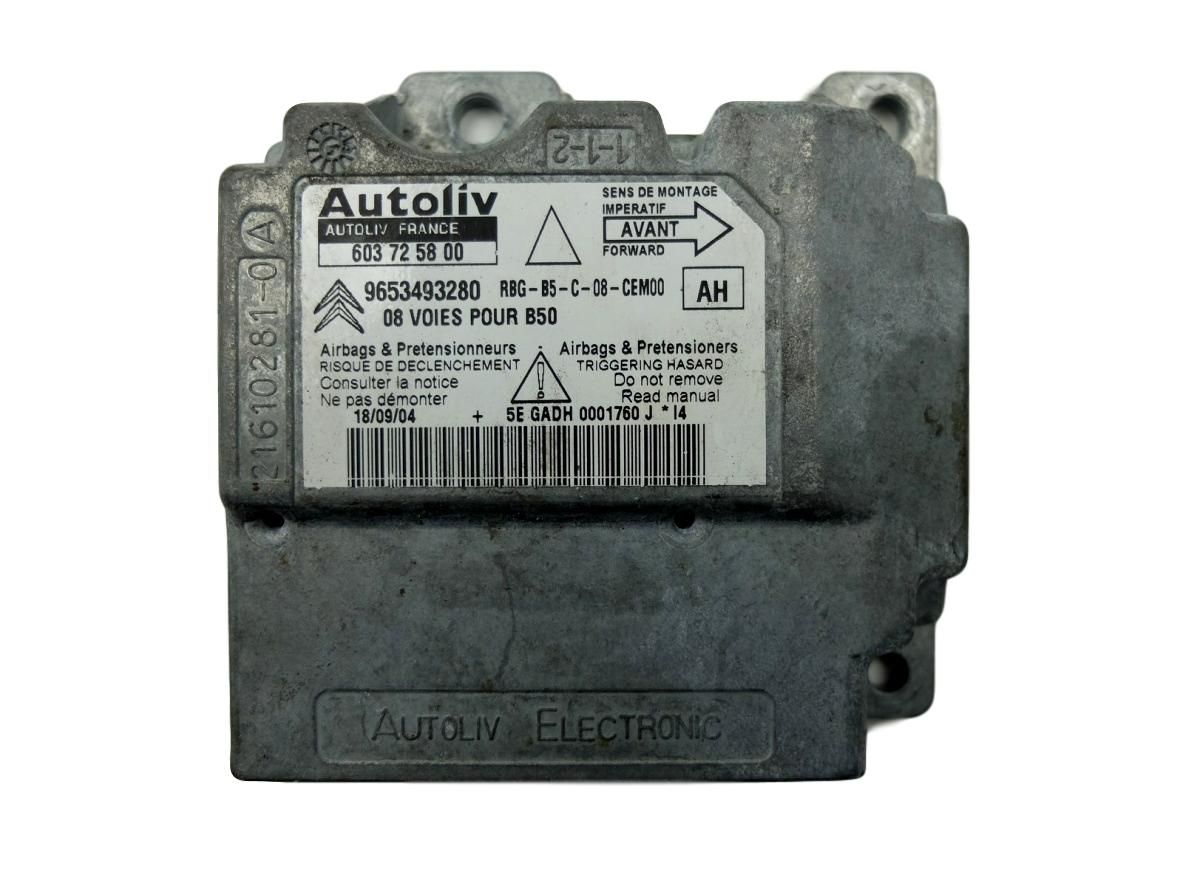 Steuergerät 9653493280 603725800 Citroen C4 Autoliv main product photo