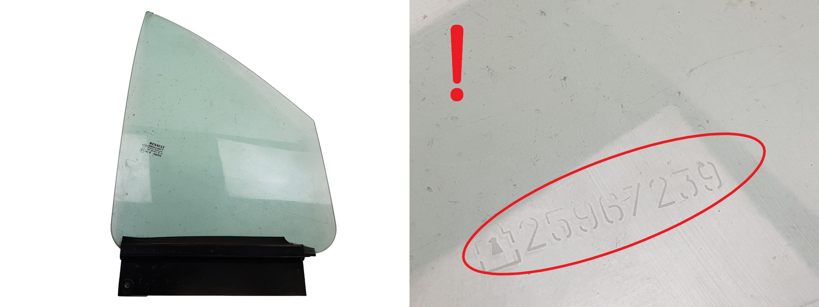 Scheibe Für Tür Vorne Rechts 7701470199 7700848397 Renault Megane Cabriolet main product photo