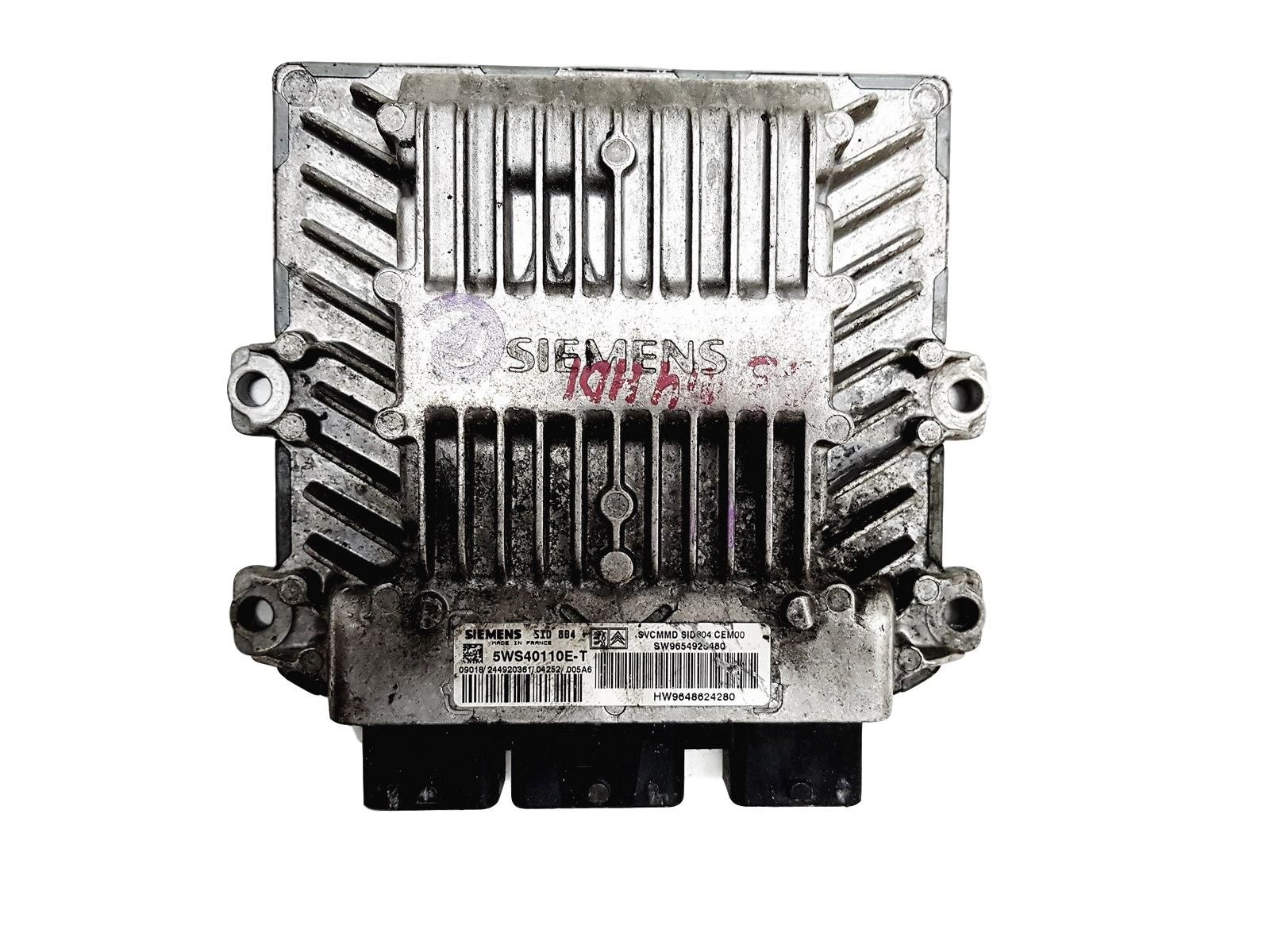 Steuergerät 5WS40110E-T 9654925480 9648624280 PSA Siemens 12079 main product photo