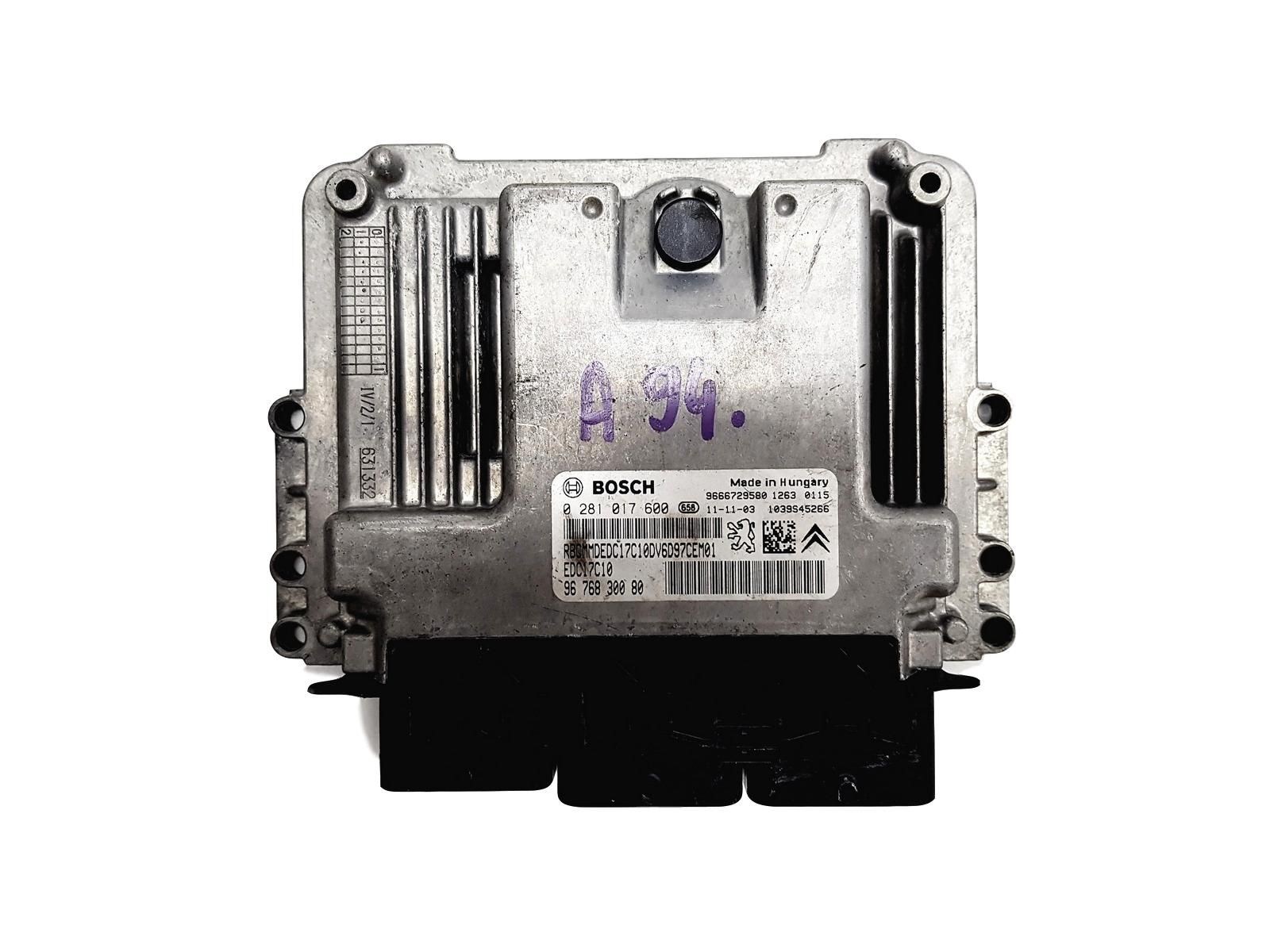 Steuergerät 0281017600 9676830080 9666729580 PSA Bosch 11023 main product photo