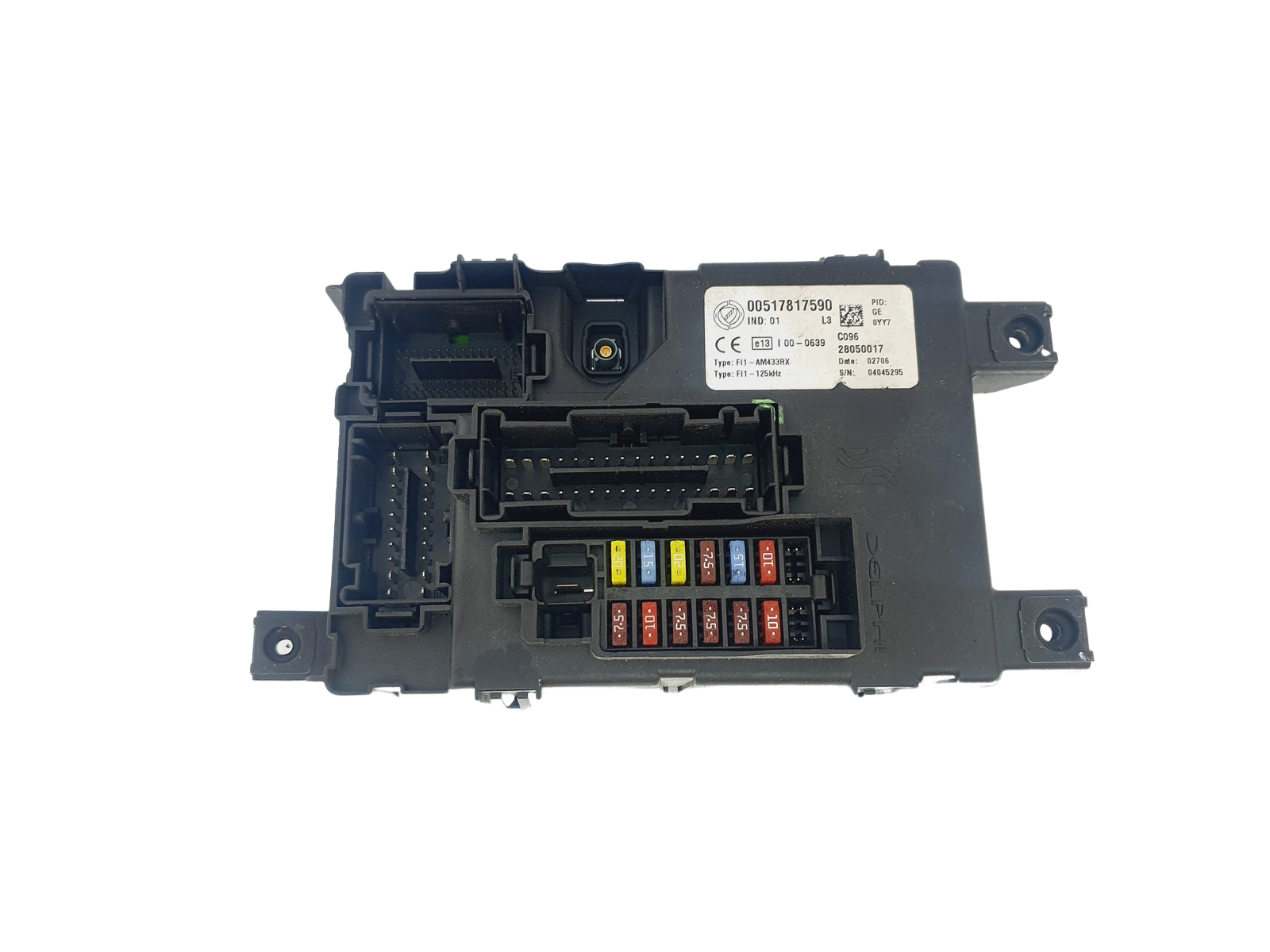 Sicherungskasten Relaiskasten Fiat 00517817590 28050017 Delphi 40100 main product photo