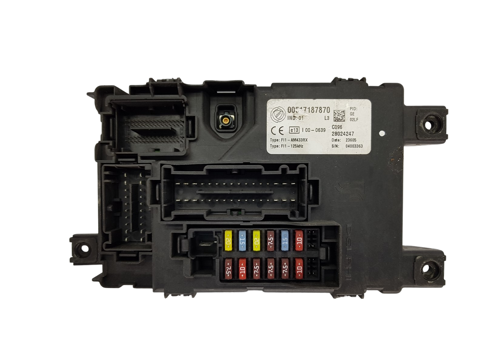 Sicherungskasten Relaiskasten Fiat 00517187870 28024247 Delphi 19926 main product photo