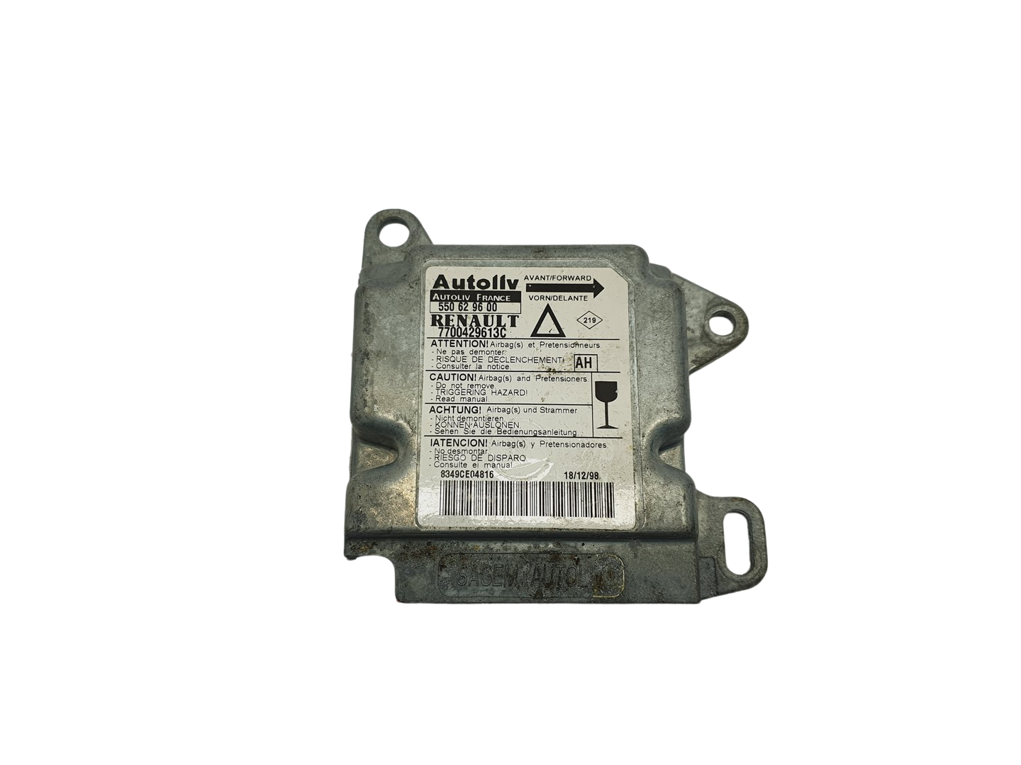 Steuergerät 7700429613C 550629600 Renault Autoliv main product photo