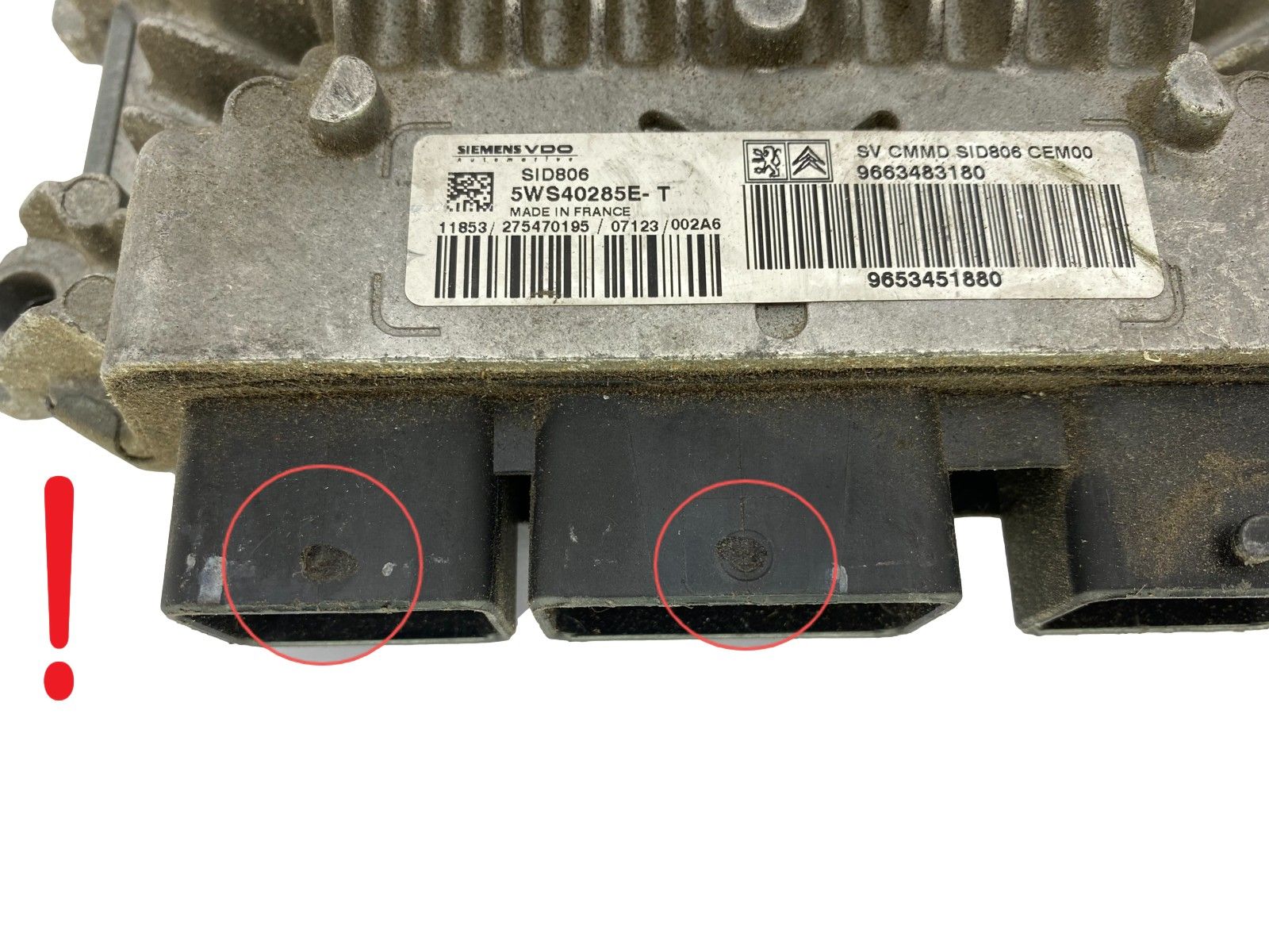 Steuergerät 9663483180 9653451880 5WS40285E-T SID806 PSA Siemens 48019 main product photo