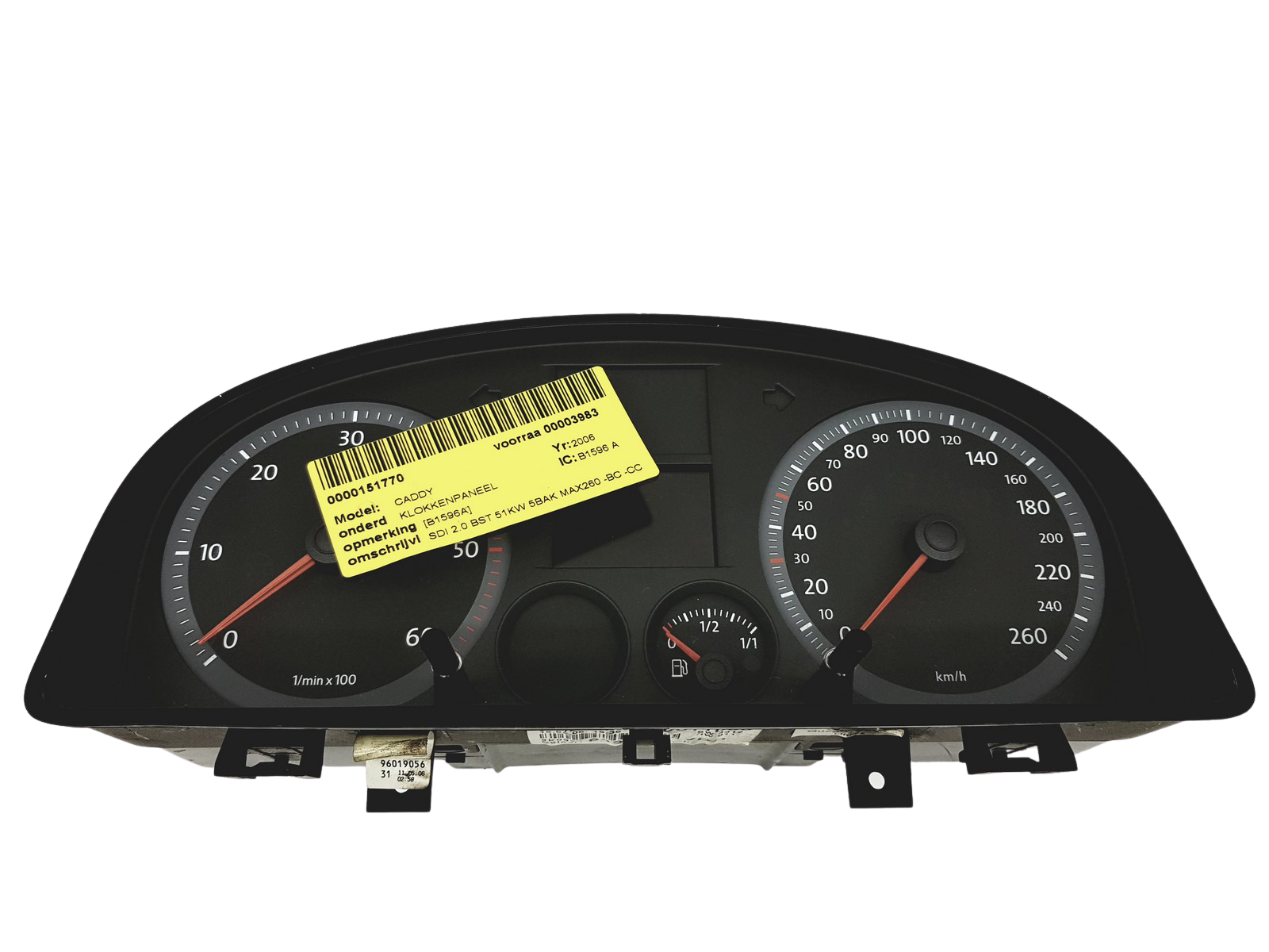 Tacho Kombiinstrument VW Caddy 3 2K0920842E 110080237031 31105 main product photo