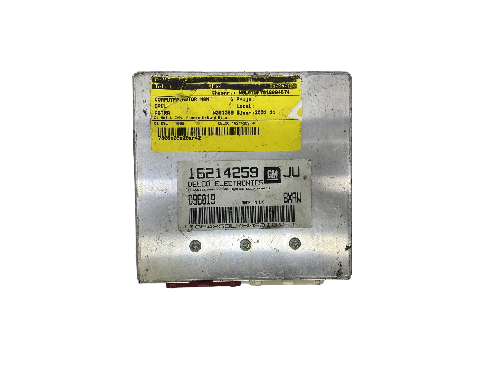 Motorsteuerung 16214259JU D96019 BZKY Opel GM 57134 main product photo