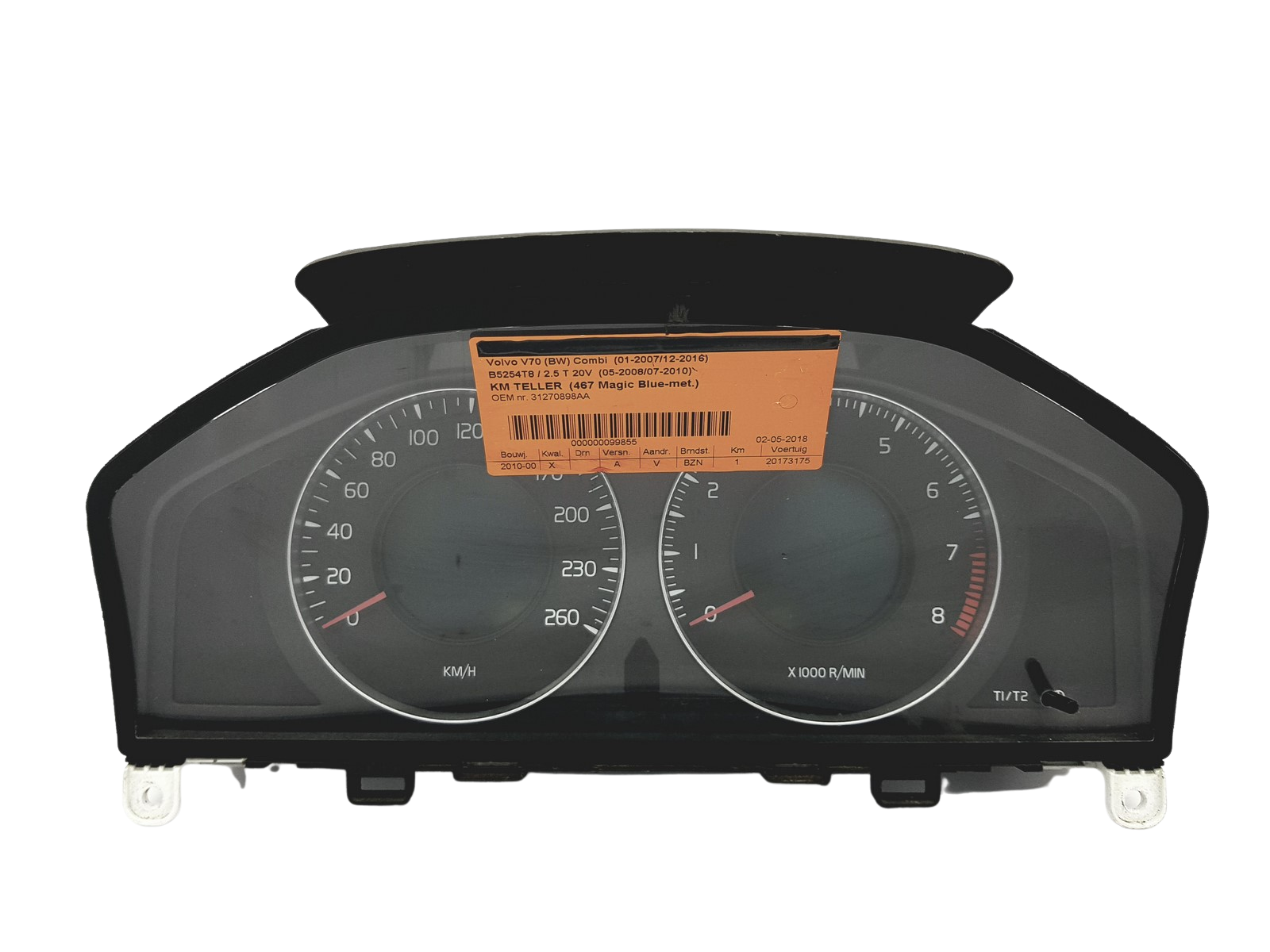 Tacho Kombiinstrument Volvo V70 31270898AA 36002597 52266 main product photo