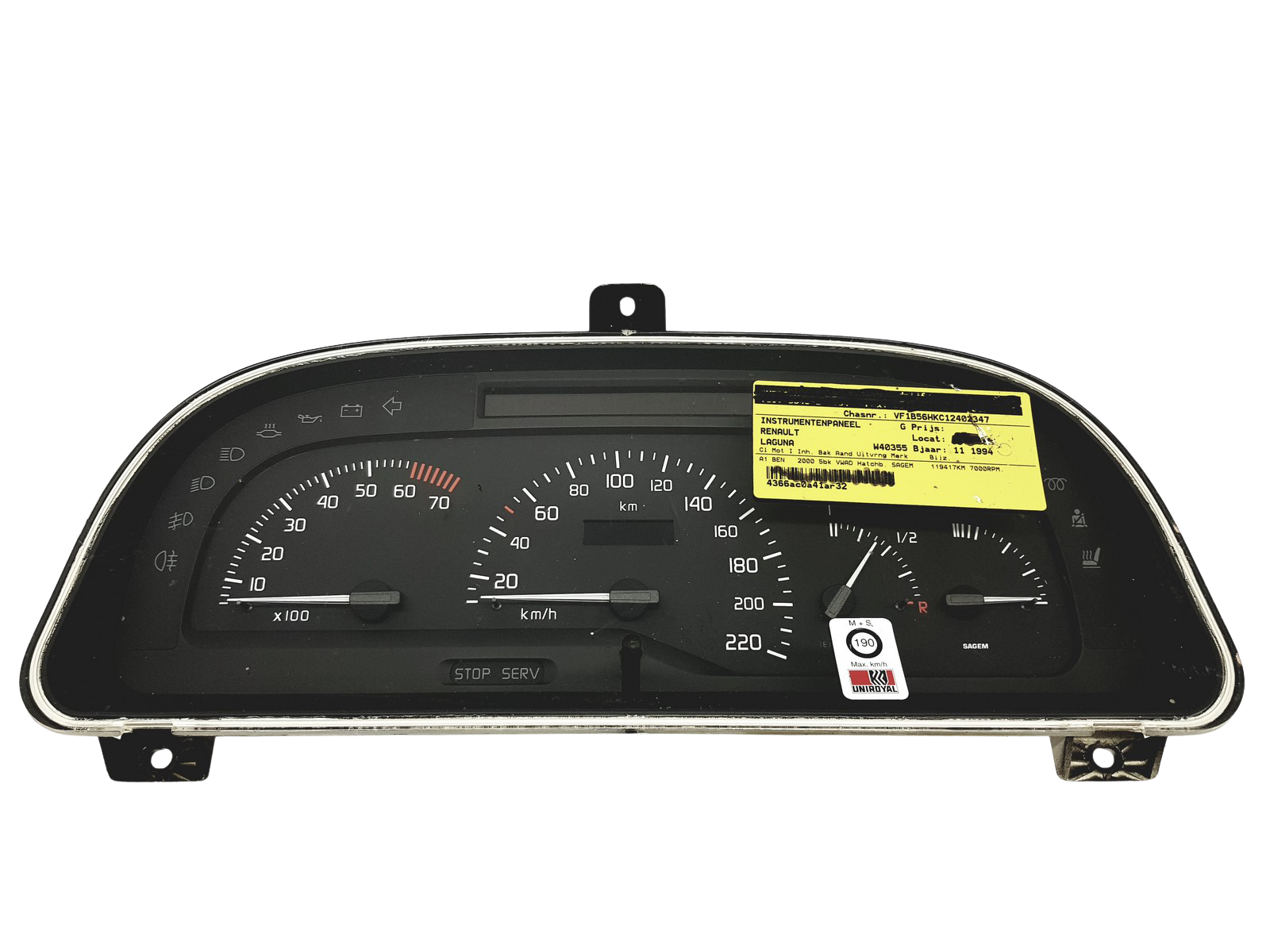 Tacho Kombiinstrument Renault Laguna 1 7700829446 M main product photo