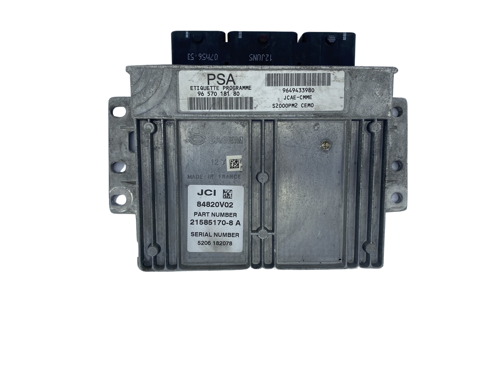Steuergerät 9657018180 9649433980 21585170-8 A PSA Sagem 48303 main product photo