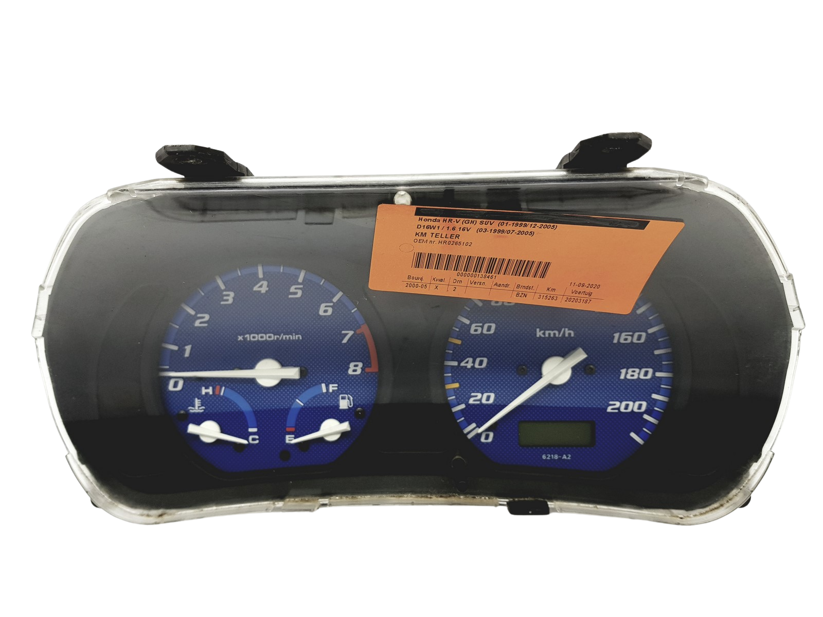 Tacho Kombiinstrument Honda HRV 78100S2HG100 HR-0265-102 52520 main product photo