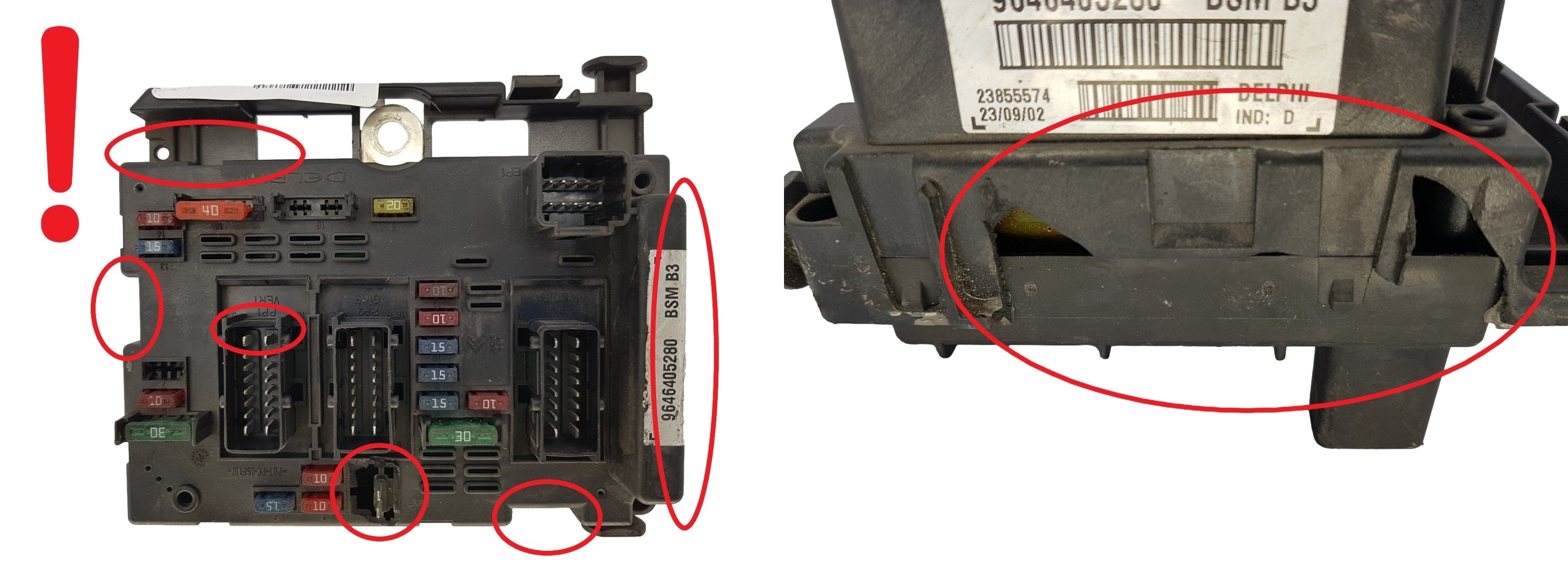 Steuergerät BSM B3 9646405280 PSA Delphi 1505 main product photo