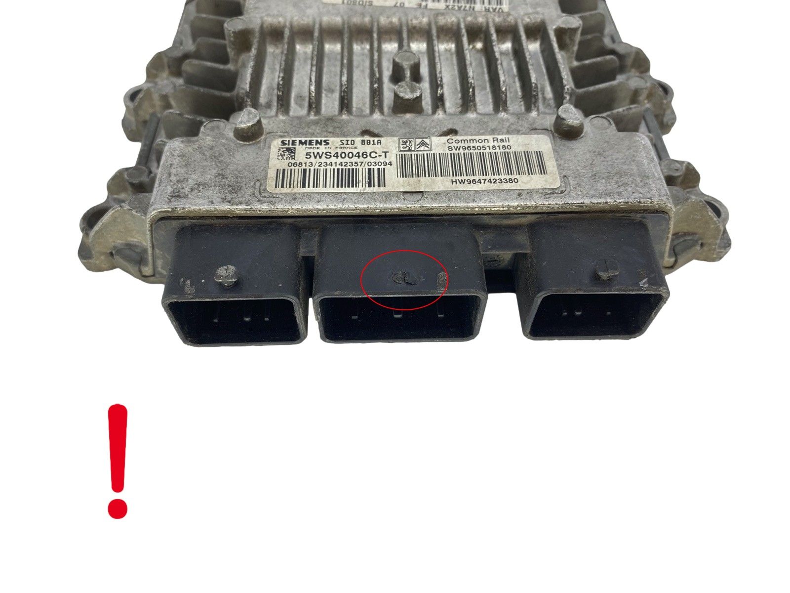 Steuergerät 5WS40046C-T 9650518180 9647423380 PSA Siemens 60253 main product photo