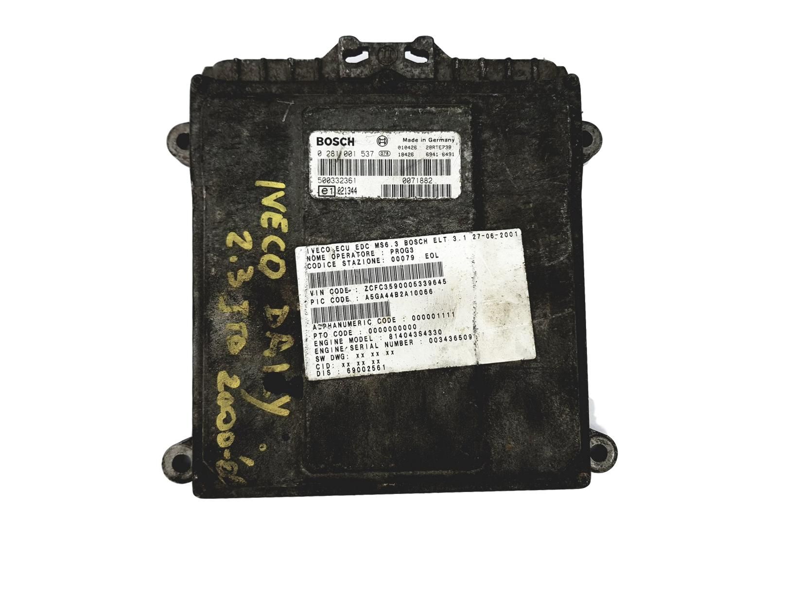Steuergerät 500332361 0281001537 28RTE738 Iveco Bosch main product photo