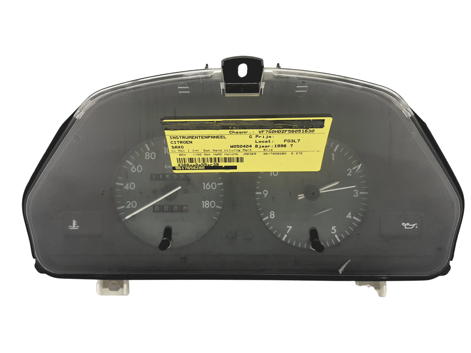 Tacho Kombiinstrument Citroen Saxo 9617658280 49118 main product photo