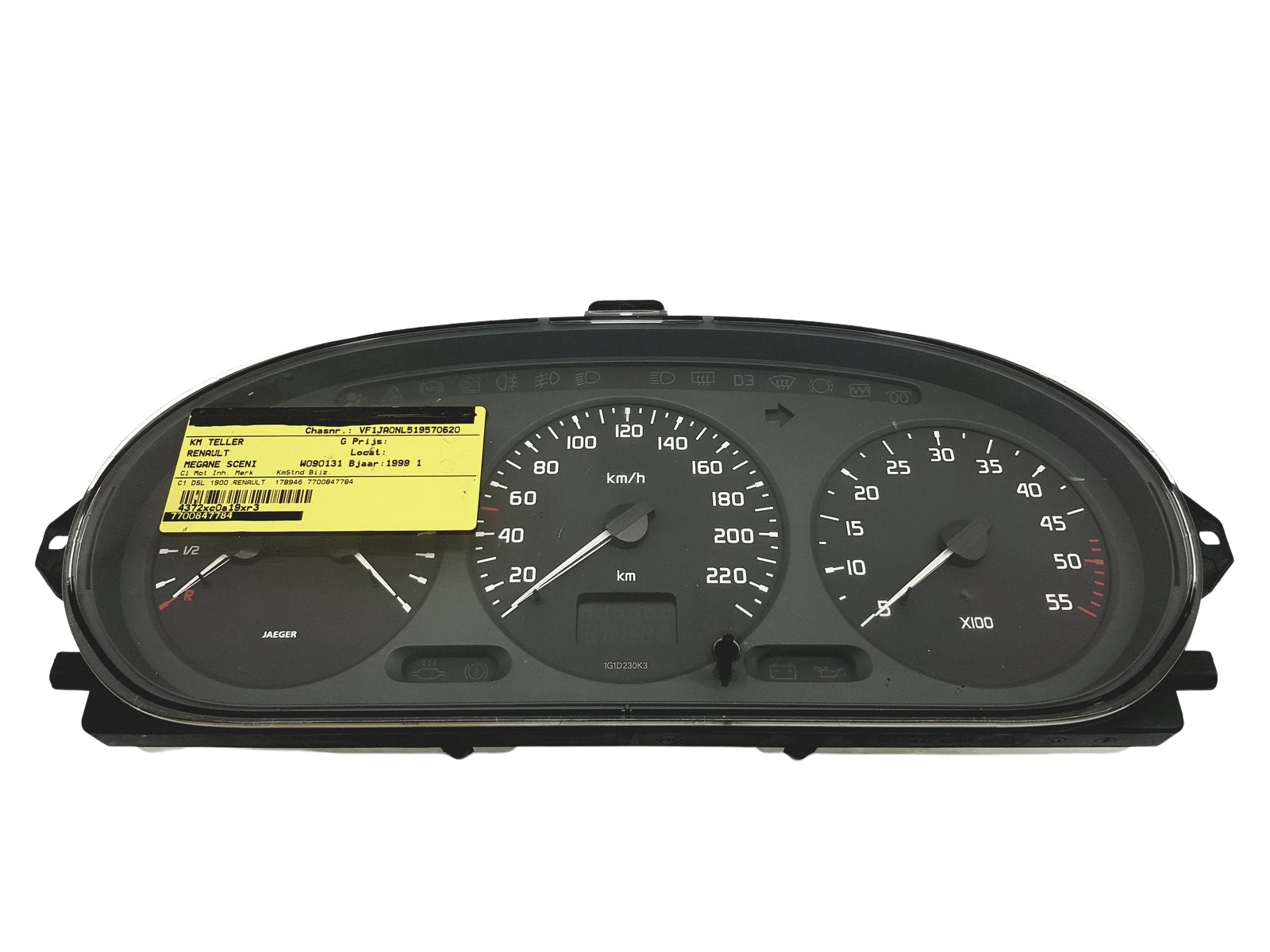 Tacho Kombiinstrument Renault 7700847784 Megane Scenic 49116 main product photo