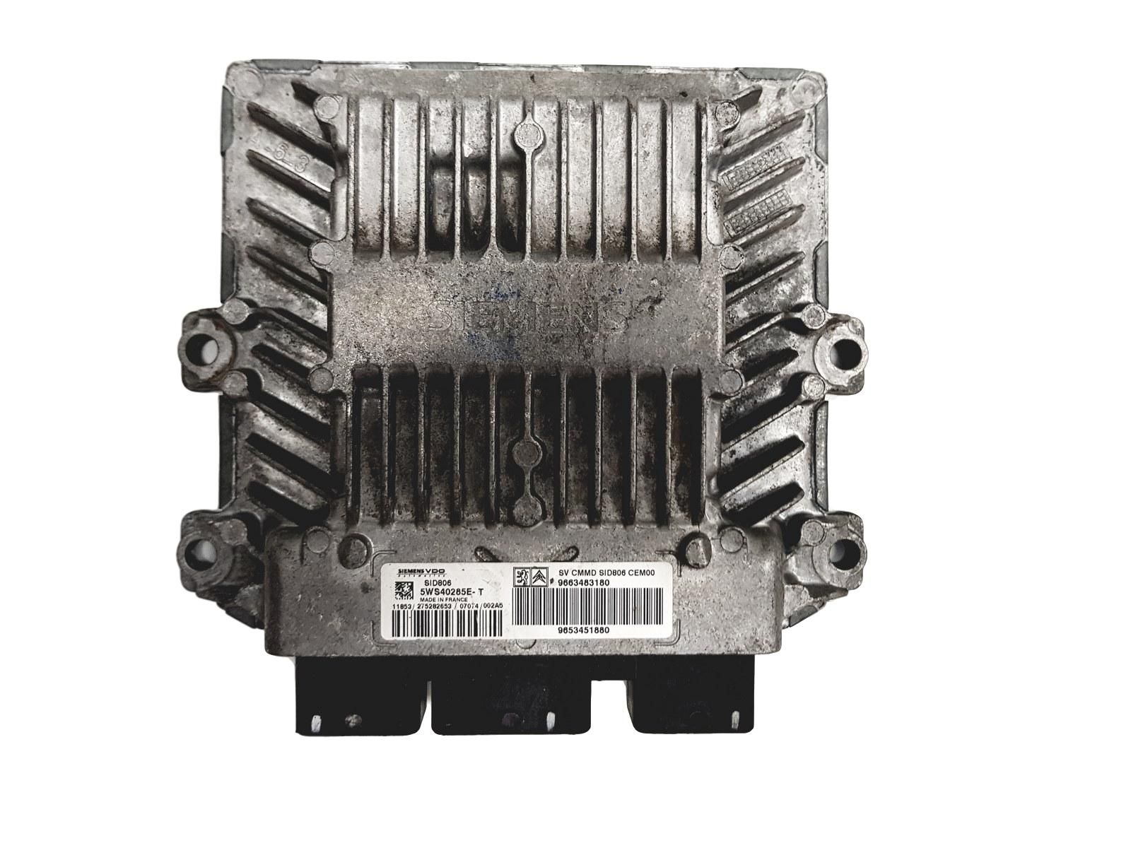 Steuergerät 9663483180 9653451880 5WS40285E-T SID806 PSA Siemens main product photo