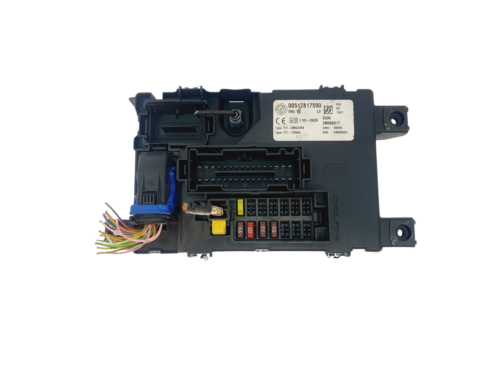 Sicherungskasten Relaiskasten Fiat 00517817590 28050017 Delphi 40006 main product photo